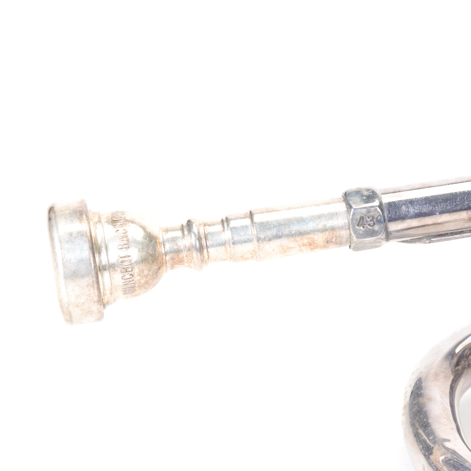 Vincent Bach Stradivarius Bb Model 43 Silver Plate Trumpet with Accessories