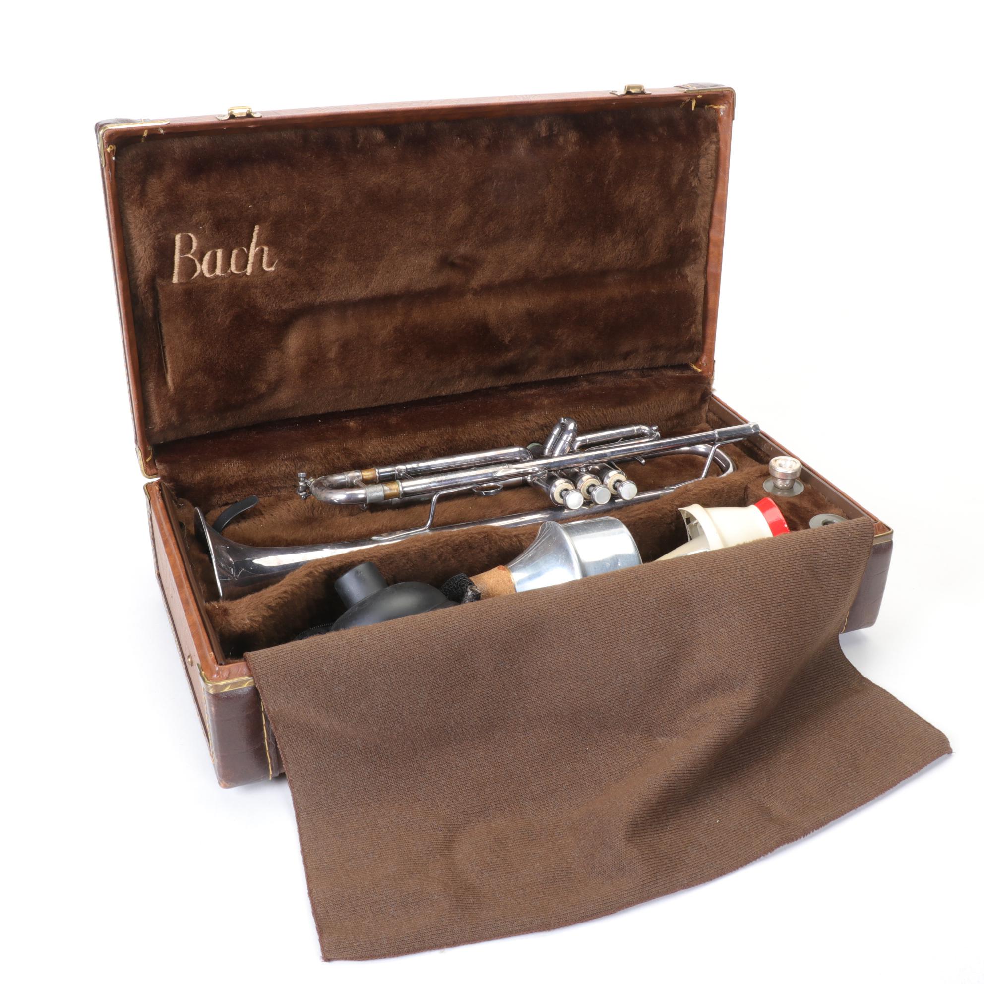 Vincent Bach Stradivarius Bb Model 43 Silver Plate Trumpet with Accessories