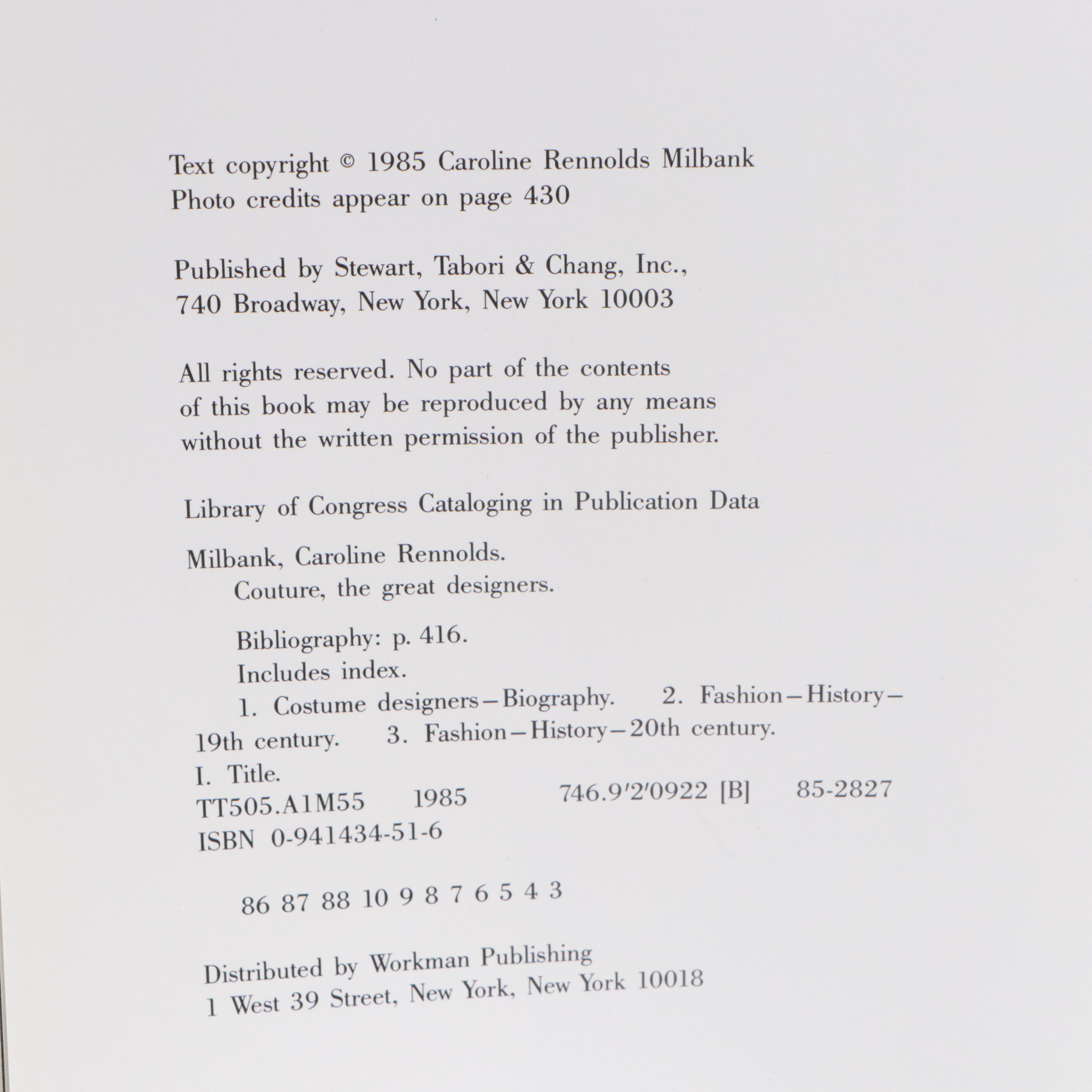 "Couture: The Great Designers" and More Fashion History Books