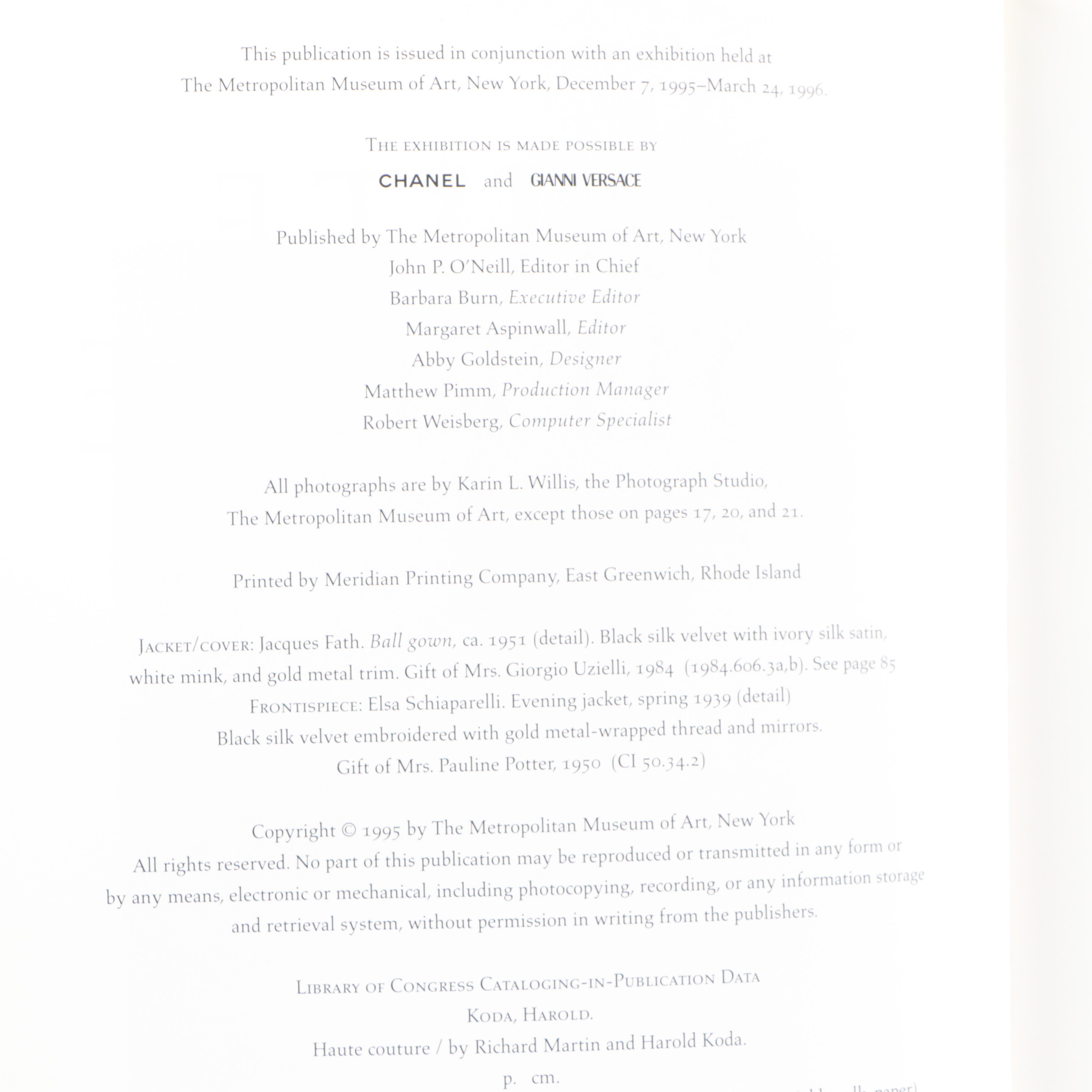 "Couture: The Great Designers" and More Fashion History Books