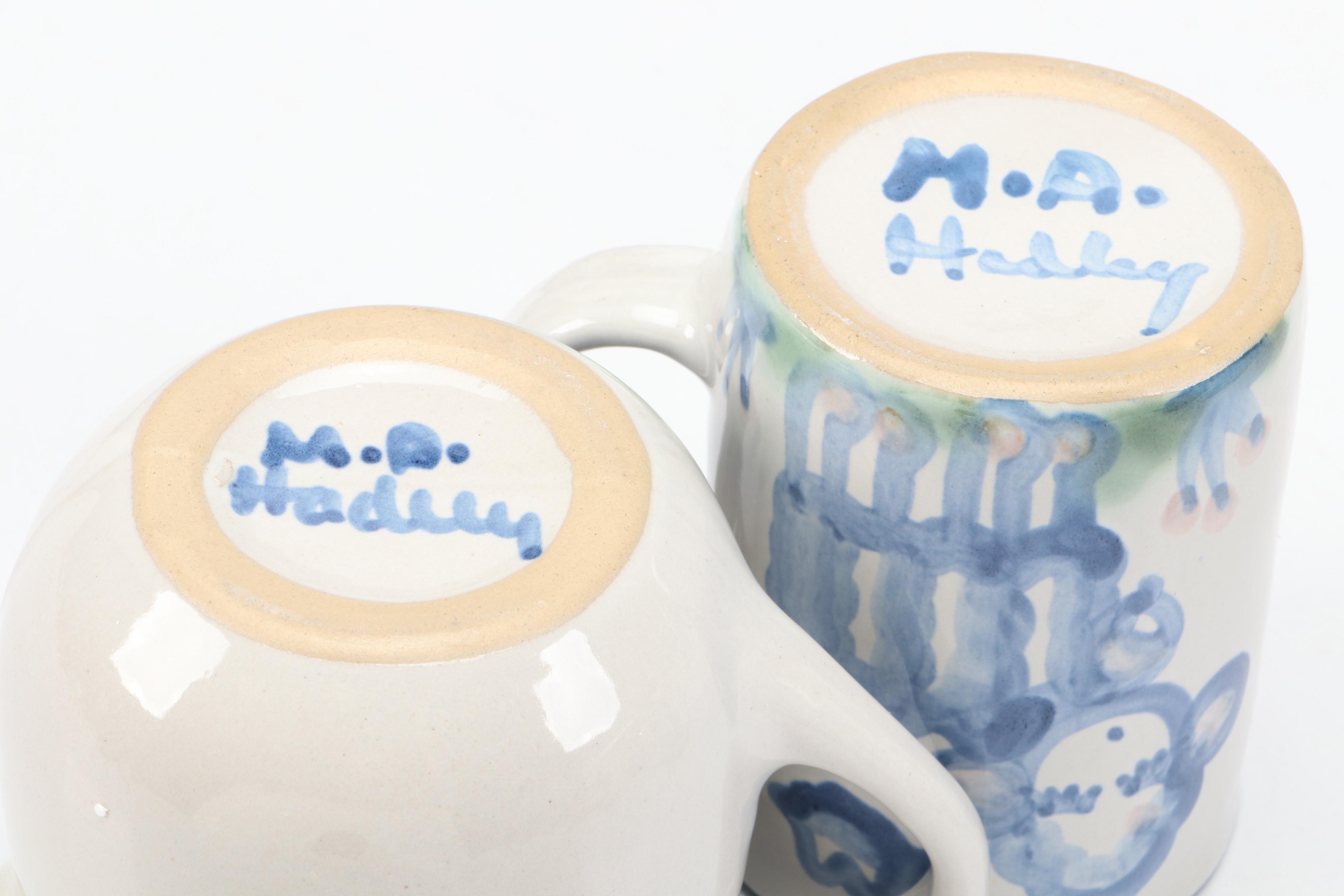 M. A. Hadley Stoneware "Countryside" Tea Set and Mugs