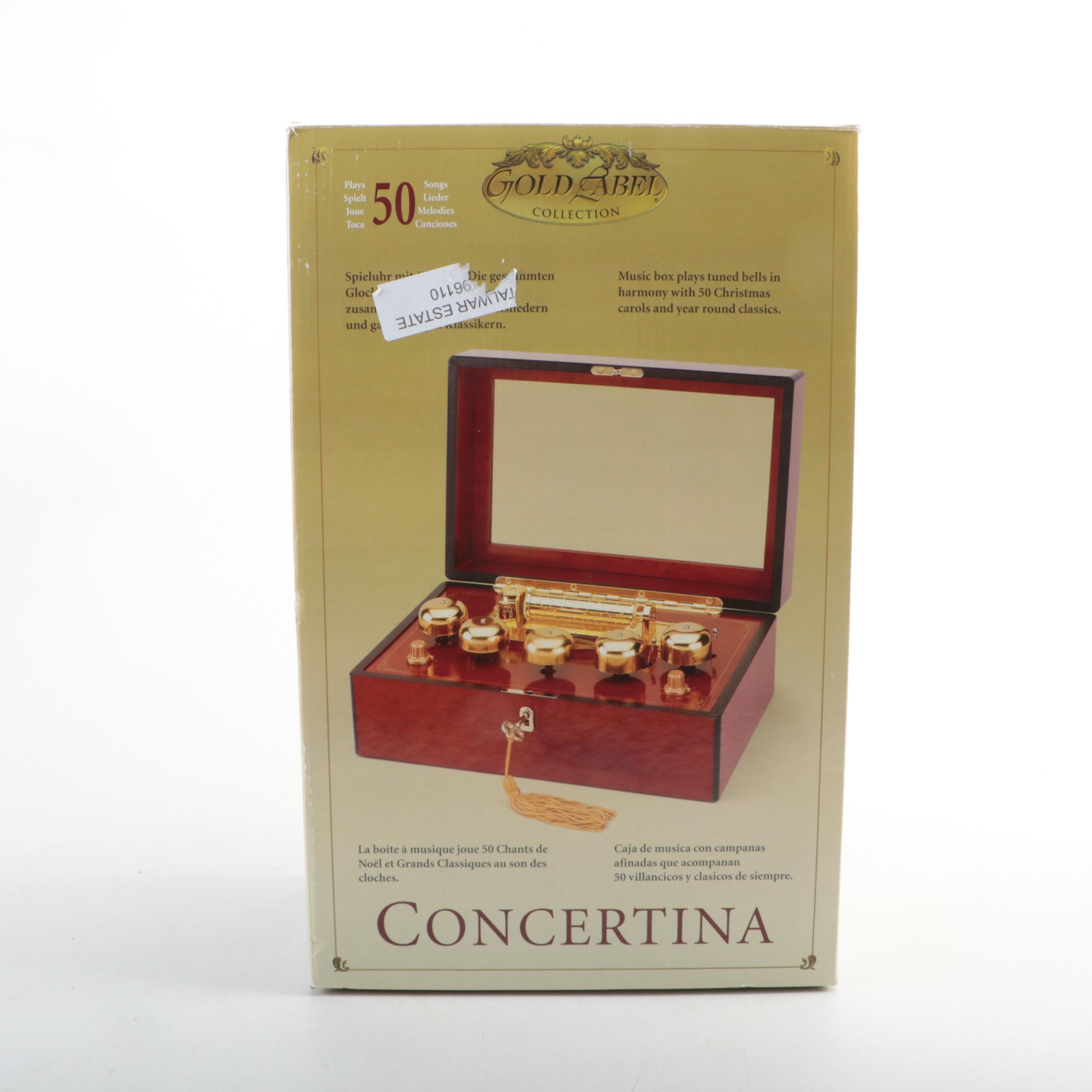 Gold Label Collection "Concertina" Wooden Music Box