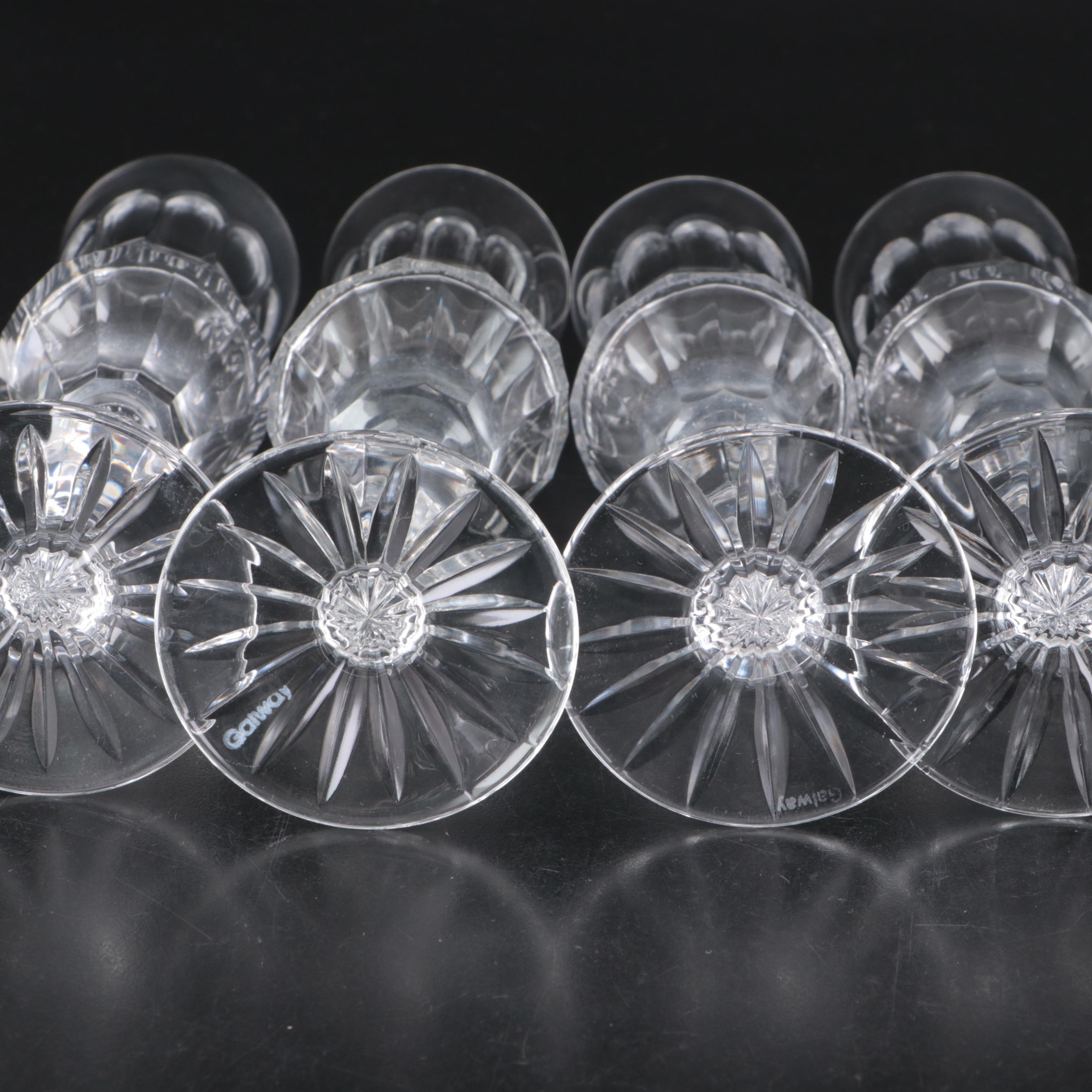 Galway "Old Galway" Crystal Stemware and Pitcher, Late 20th Century