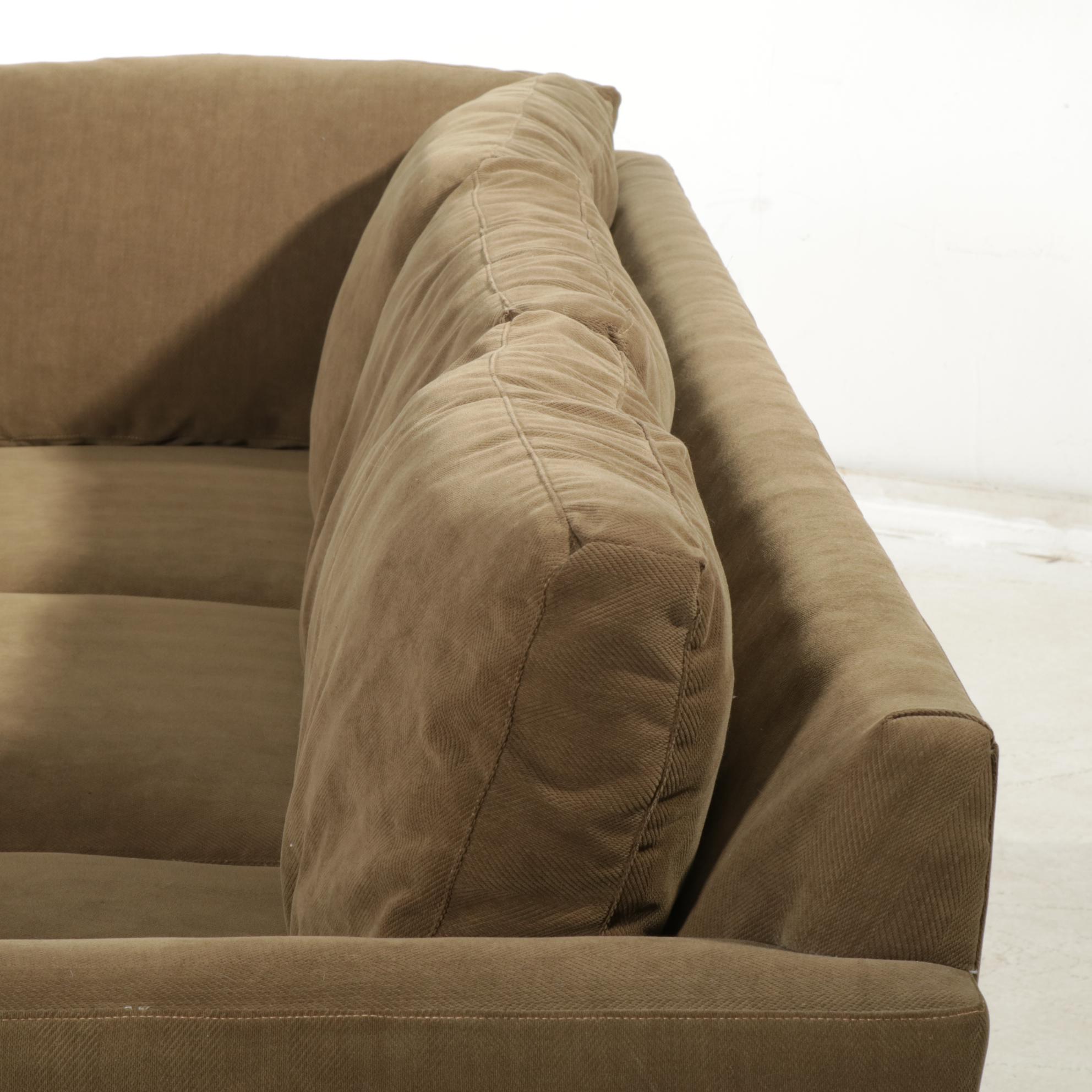 Rowe Furniture Sectional Sofa with Herringbone Upholstery, 21srt Century