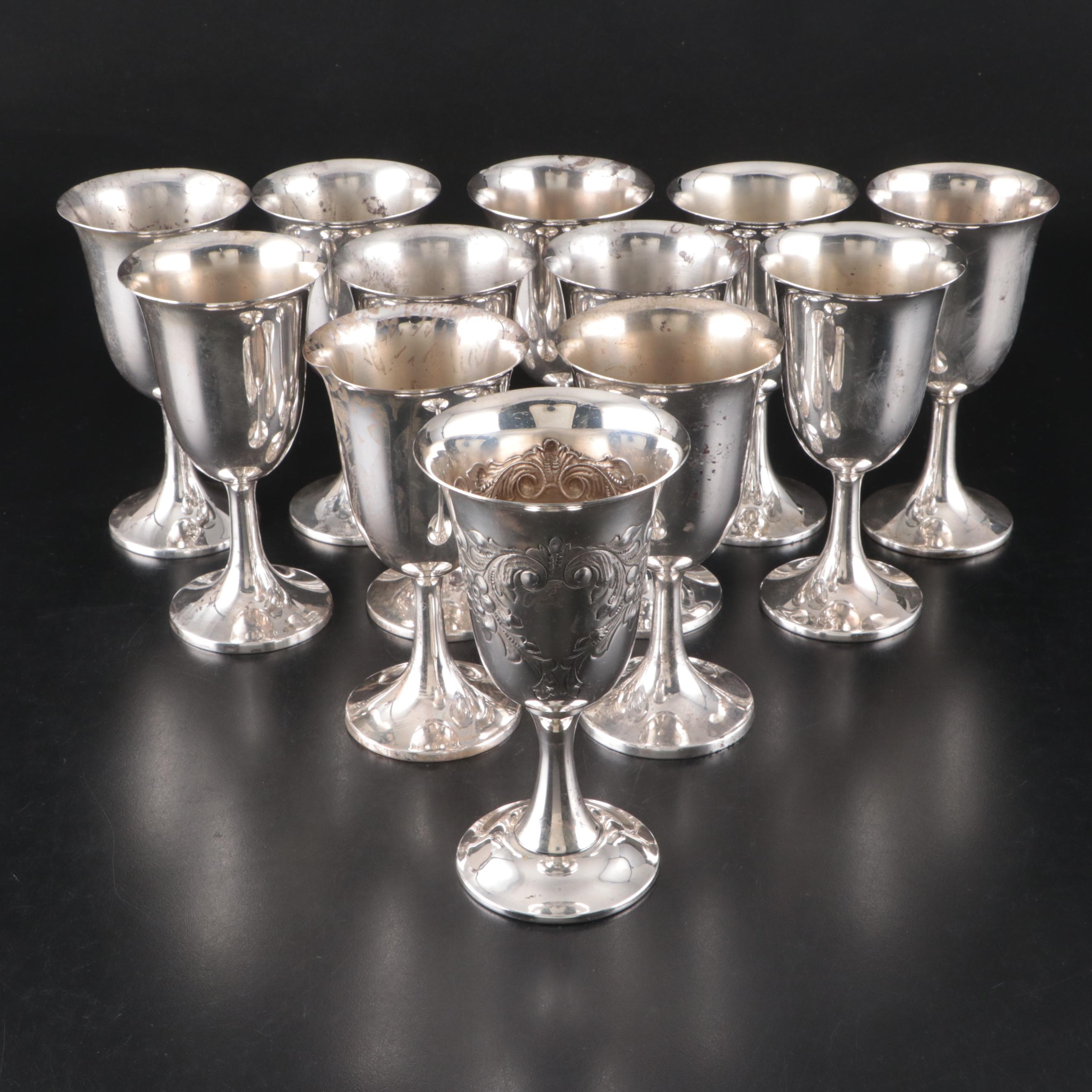 Durham Chased Sterling Silver Goblet with Web Sterling Silver Goblets