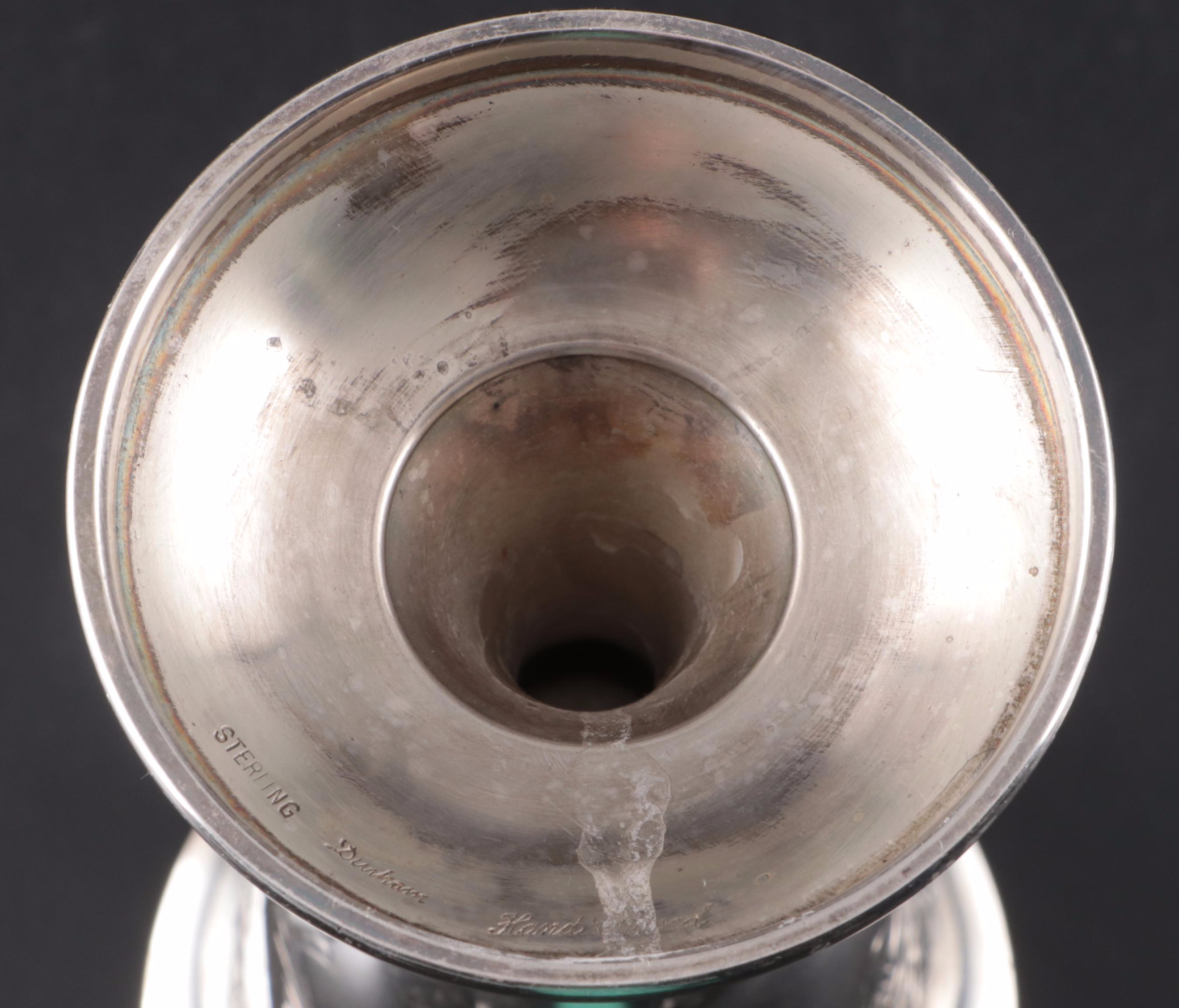 Durham Chased Sterling Silver Goblet with Web Sterling Silver Goblets