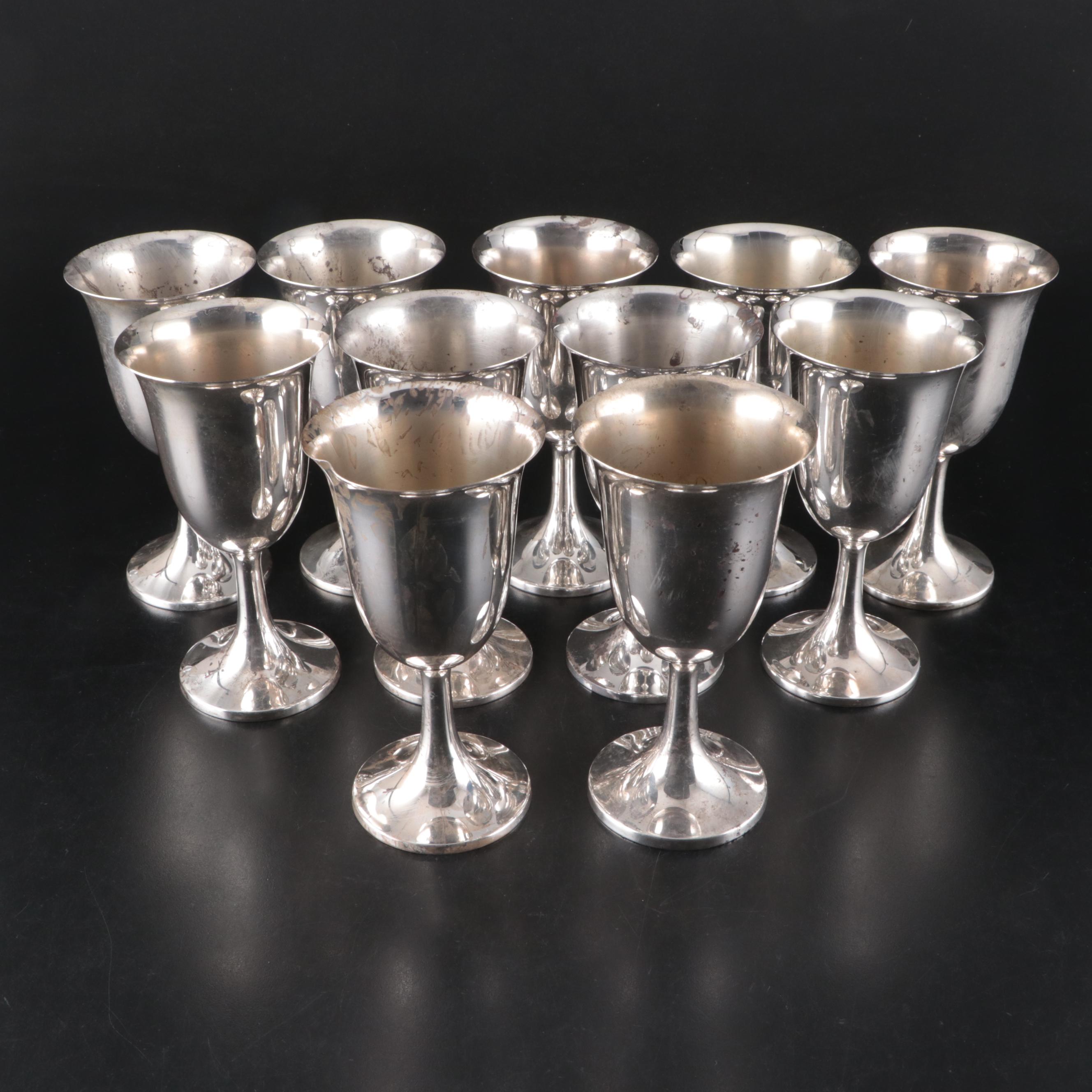 Durham Chased Sterling Silver Goblet with Web Sterling Silver Goblets