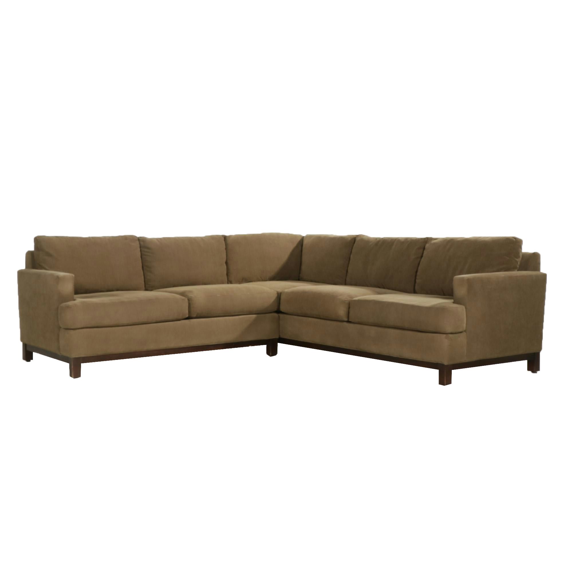 Rowe Furniture Sectional Sofa with Herringbone Upholstery, 21srt Century