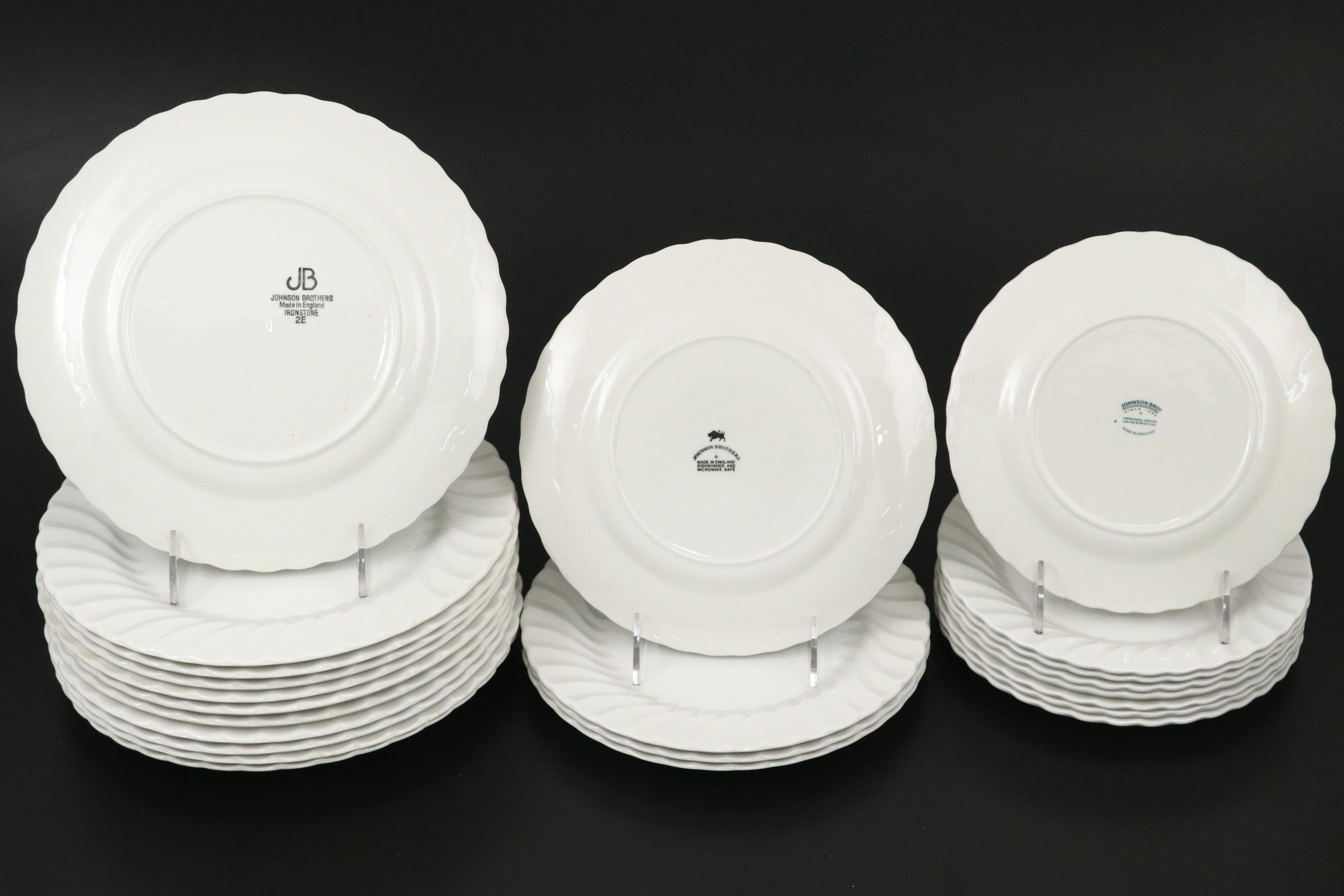 Johnson Brothers "Regency" White Ironstone Dinnerware
