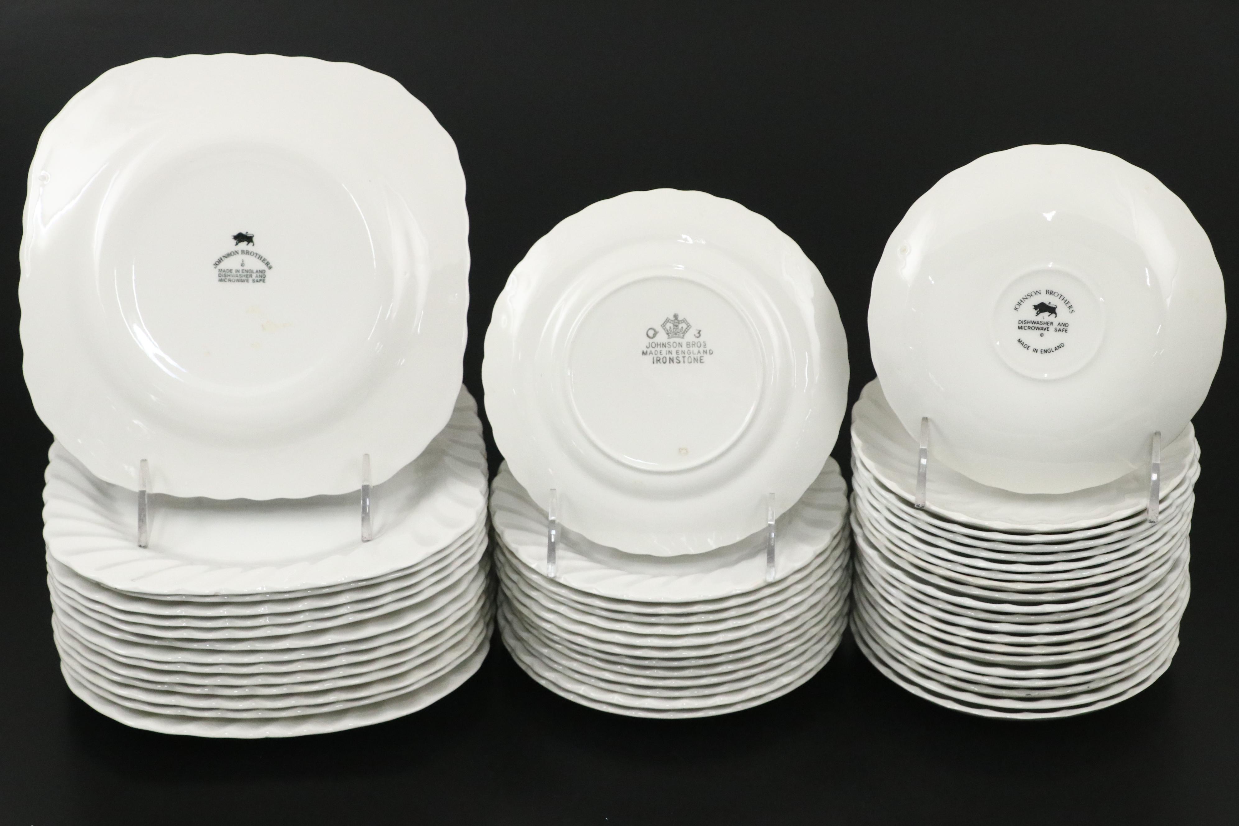 Johnson Brothers "Regency" White Ironstone Dinnerware