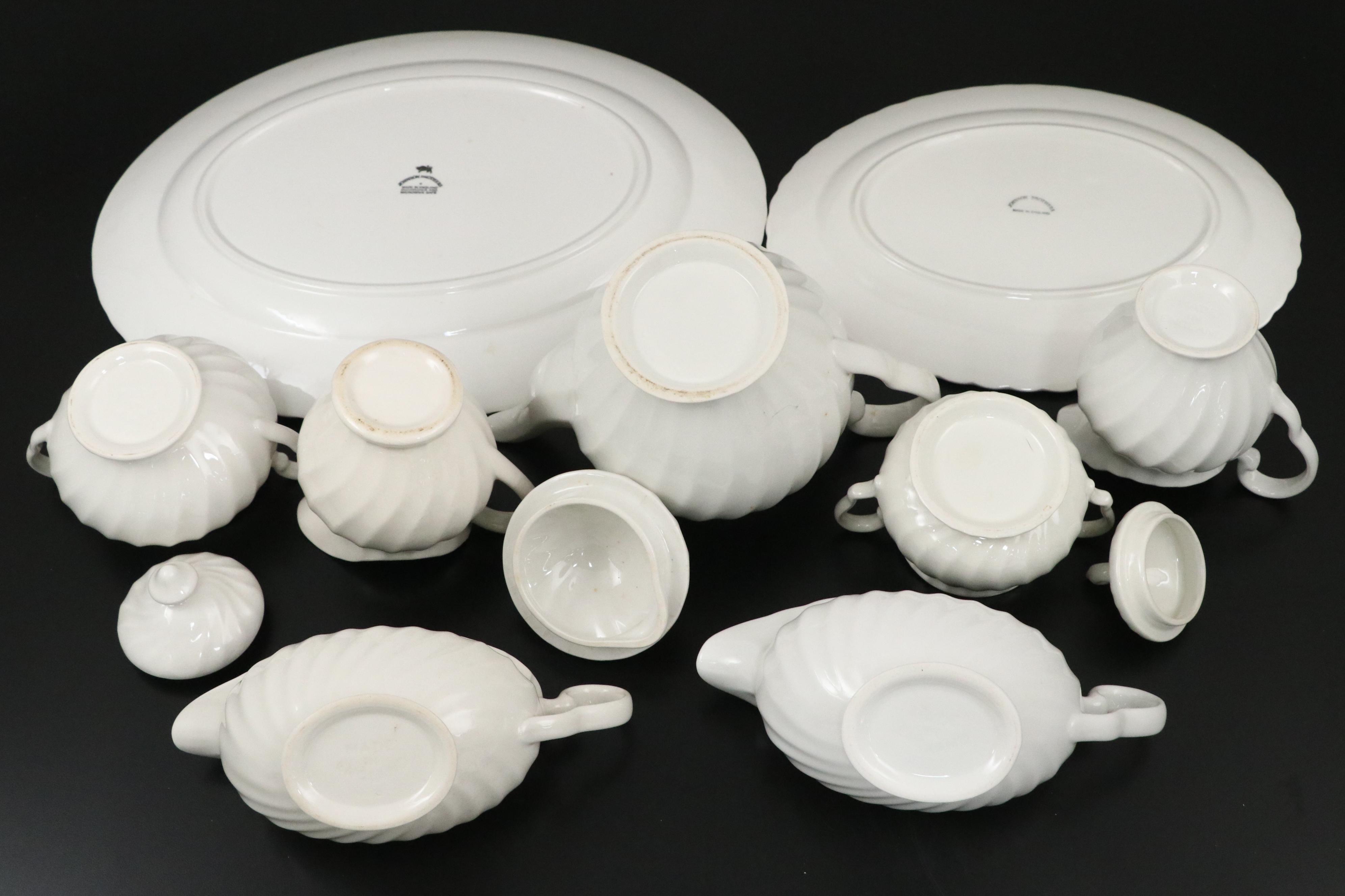 Johnson Brothers "Regency" White Ironstone Dinnerware