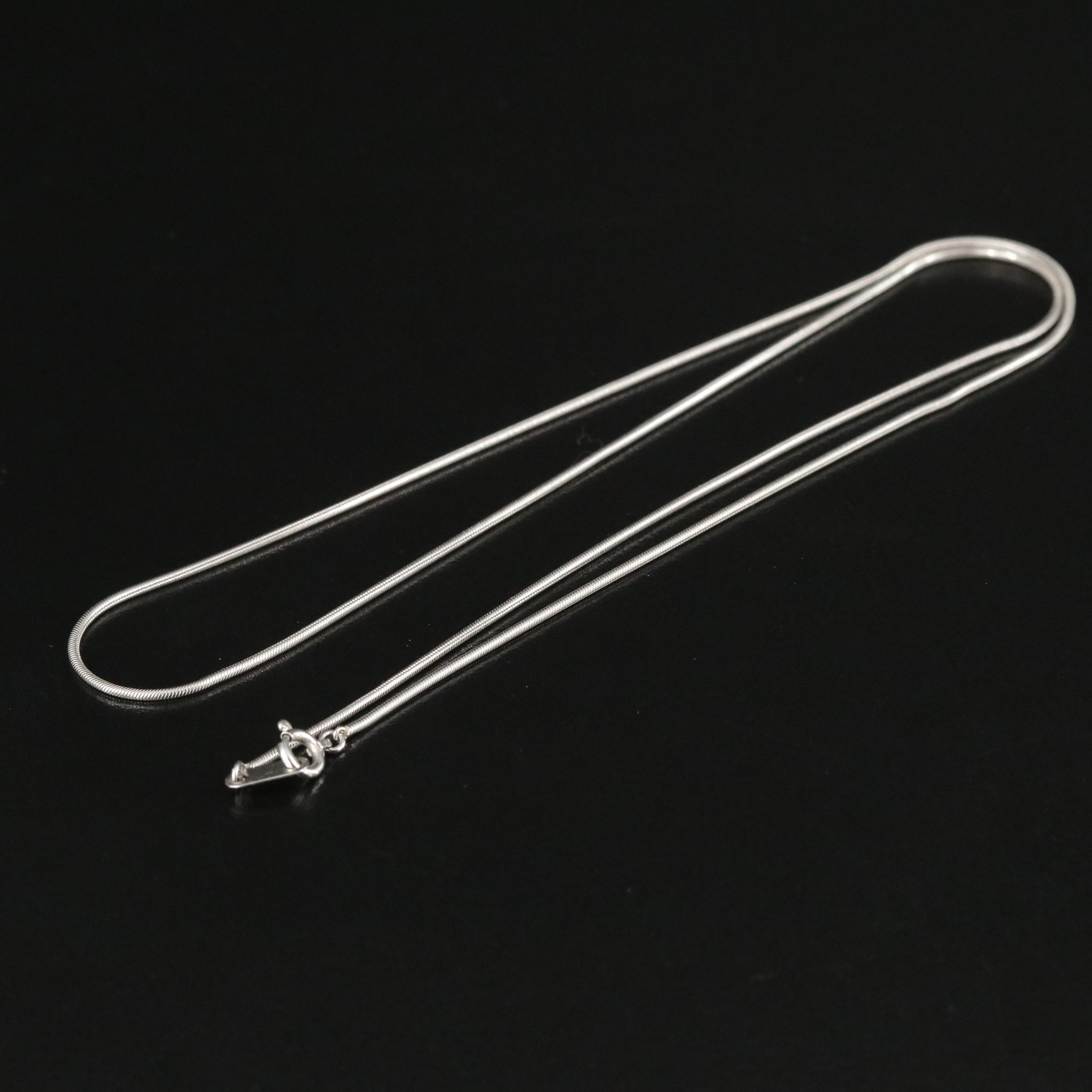 Platinum Snake Chain Necklace