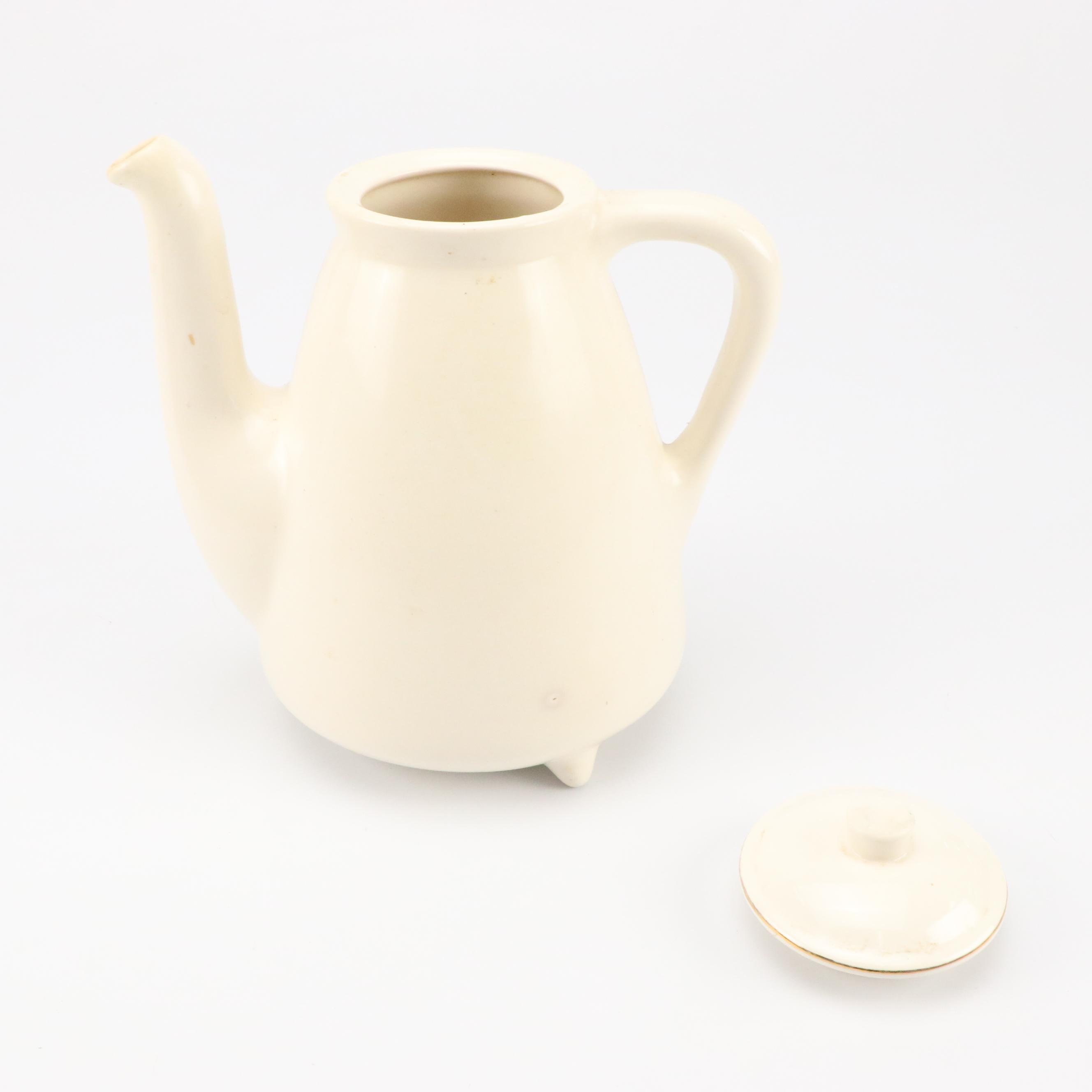 Mexican Folk Art Pottery Covered Dish and Mug with Other Coffee Pot