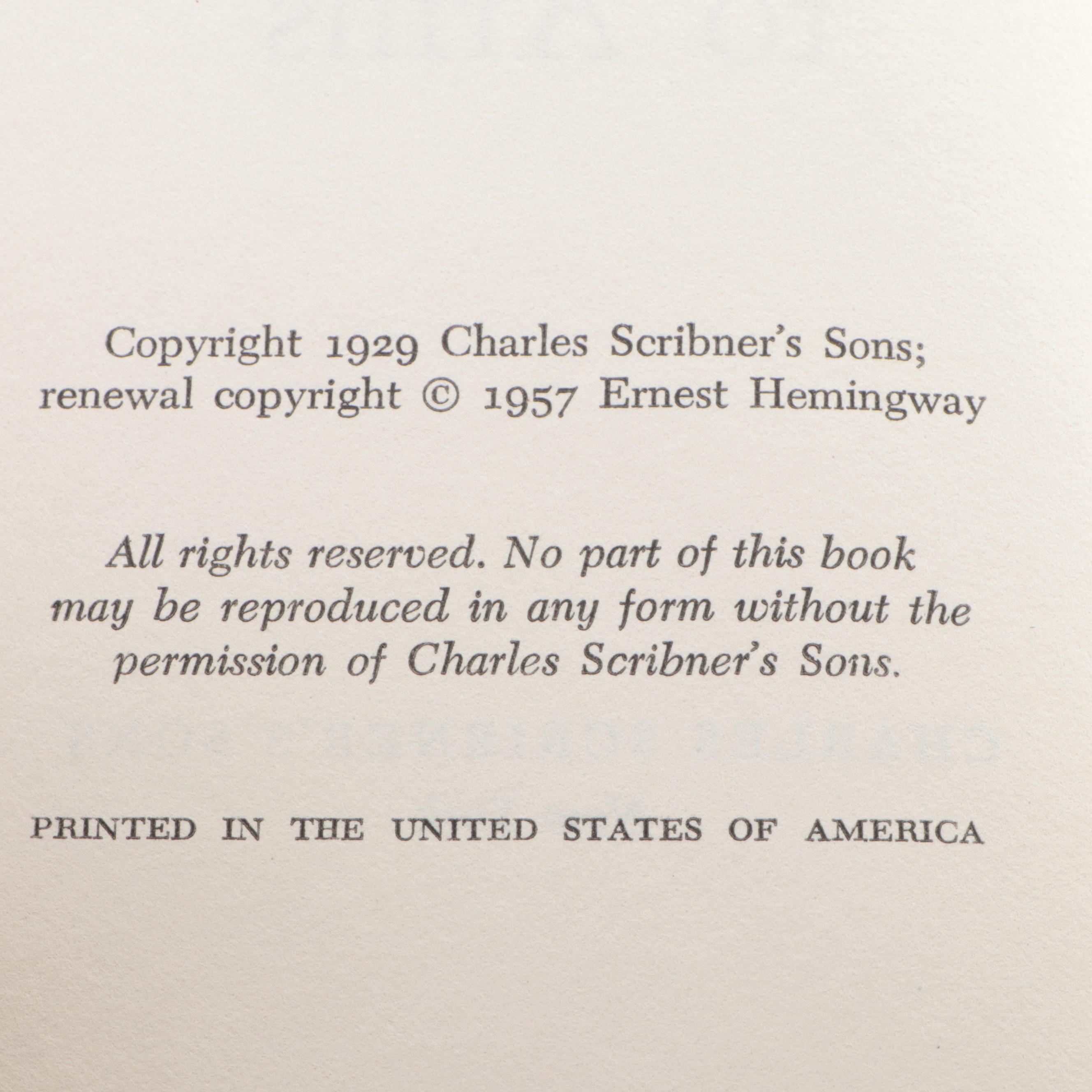 "A Farewell to Arms" by Ernest Hemingway and More Books