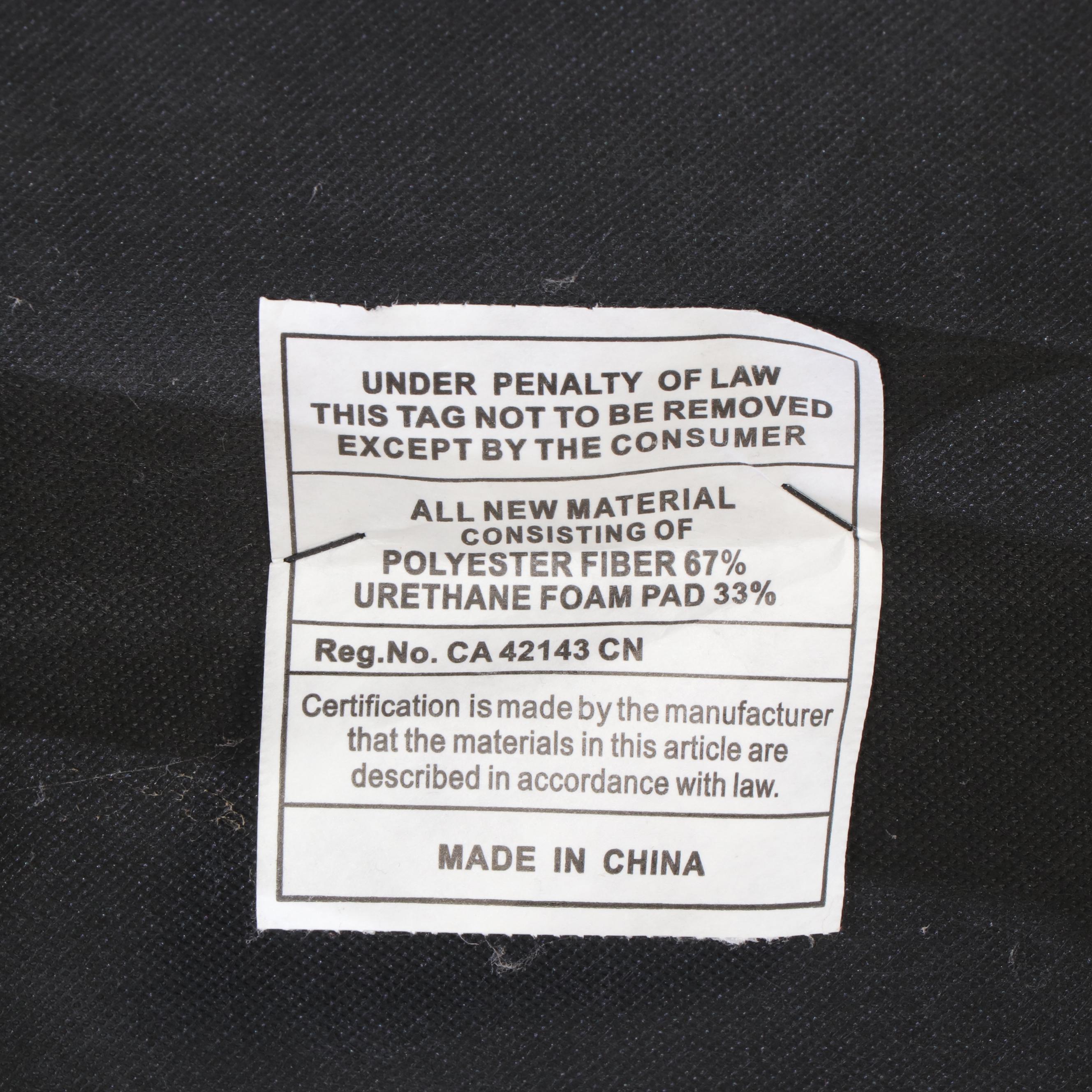 Overstuffed Faux Leather Sofa