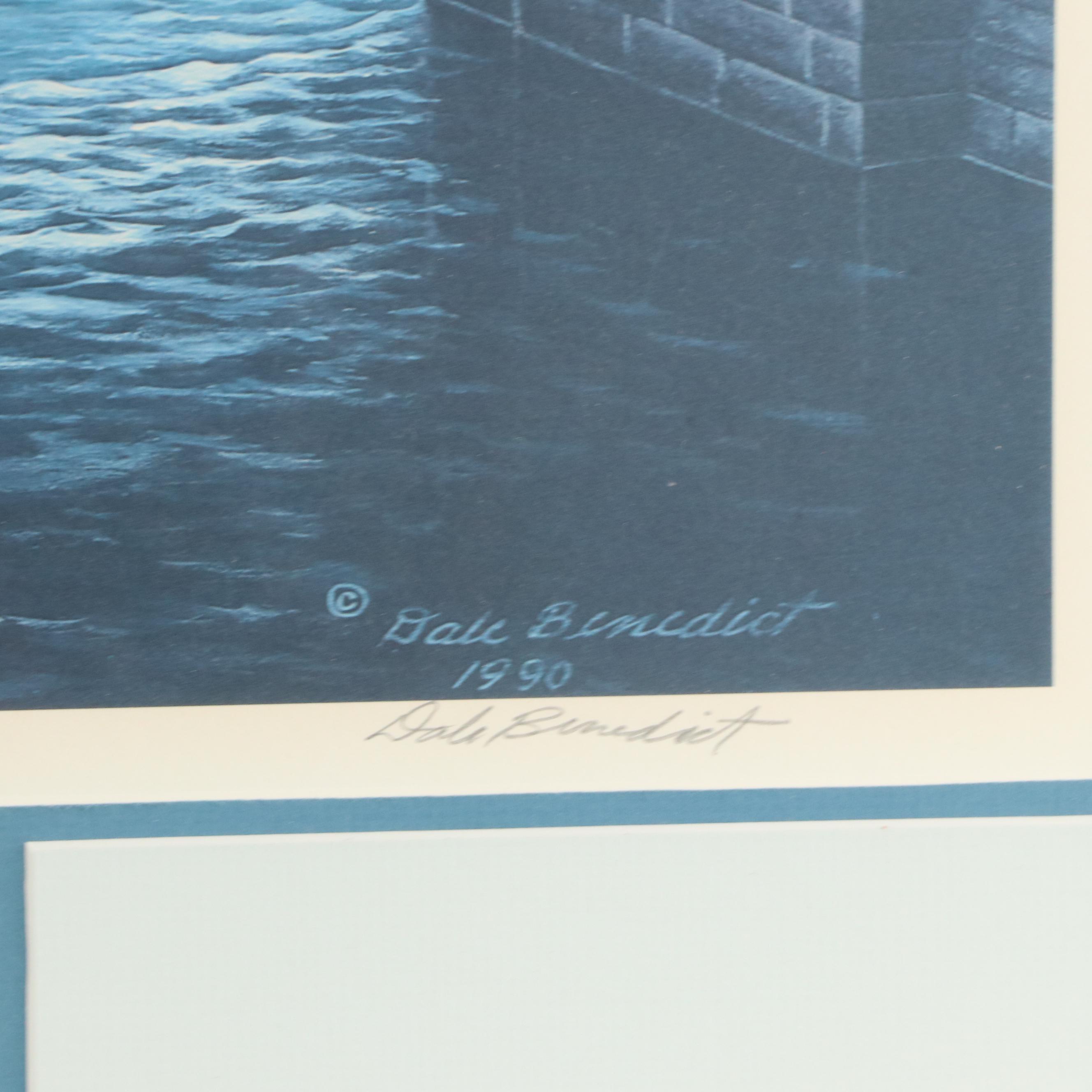 Dale Benedict Offset Lithograph "The Delta Queen vs. The Belle of Louisville"