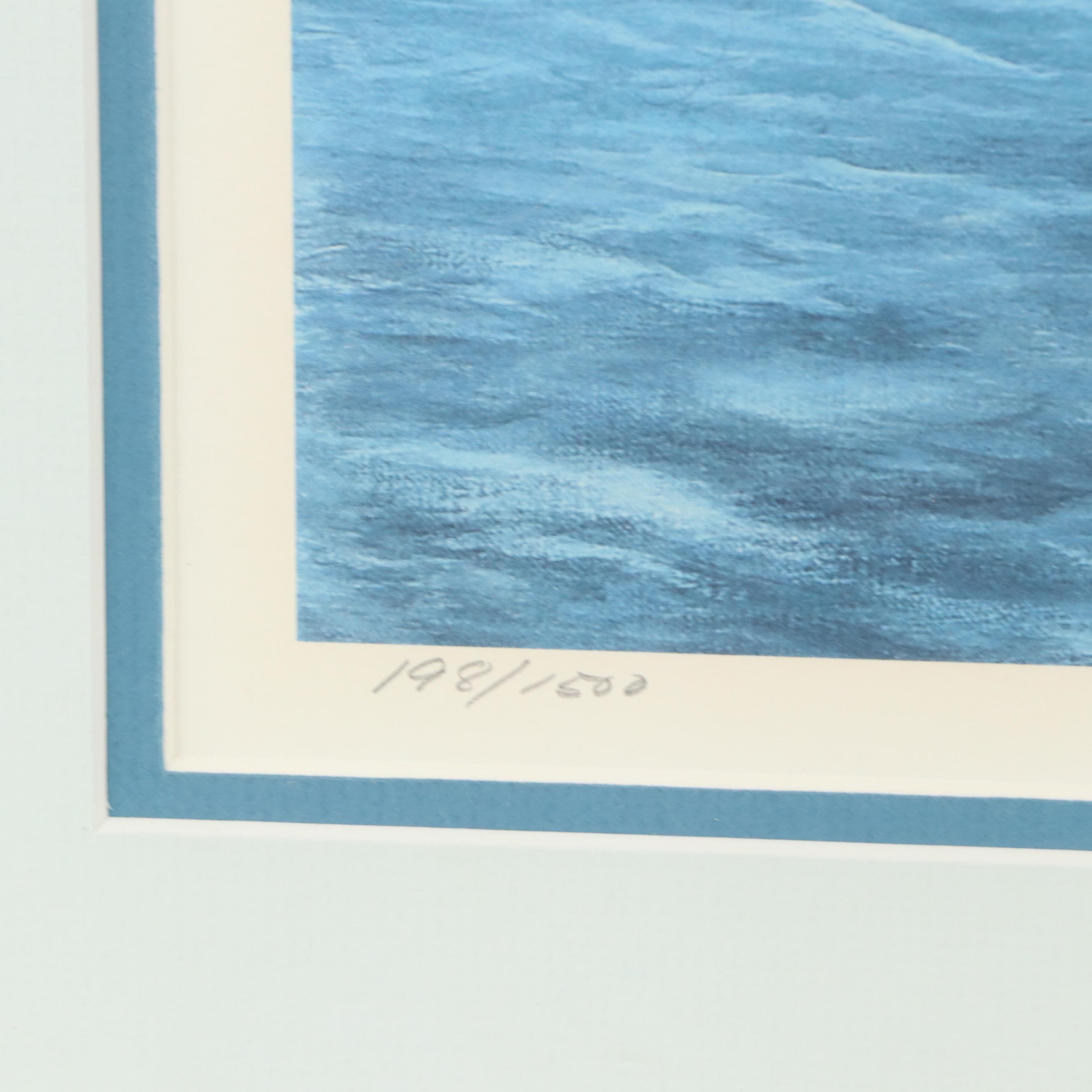 Dale Benedict Offset Lithograph "The Delta Queen vs. The Belle of Louisville"