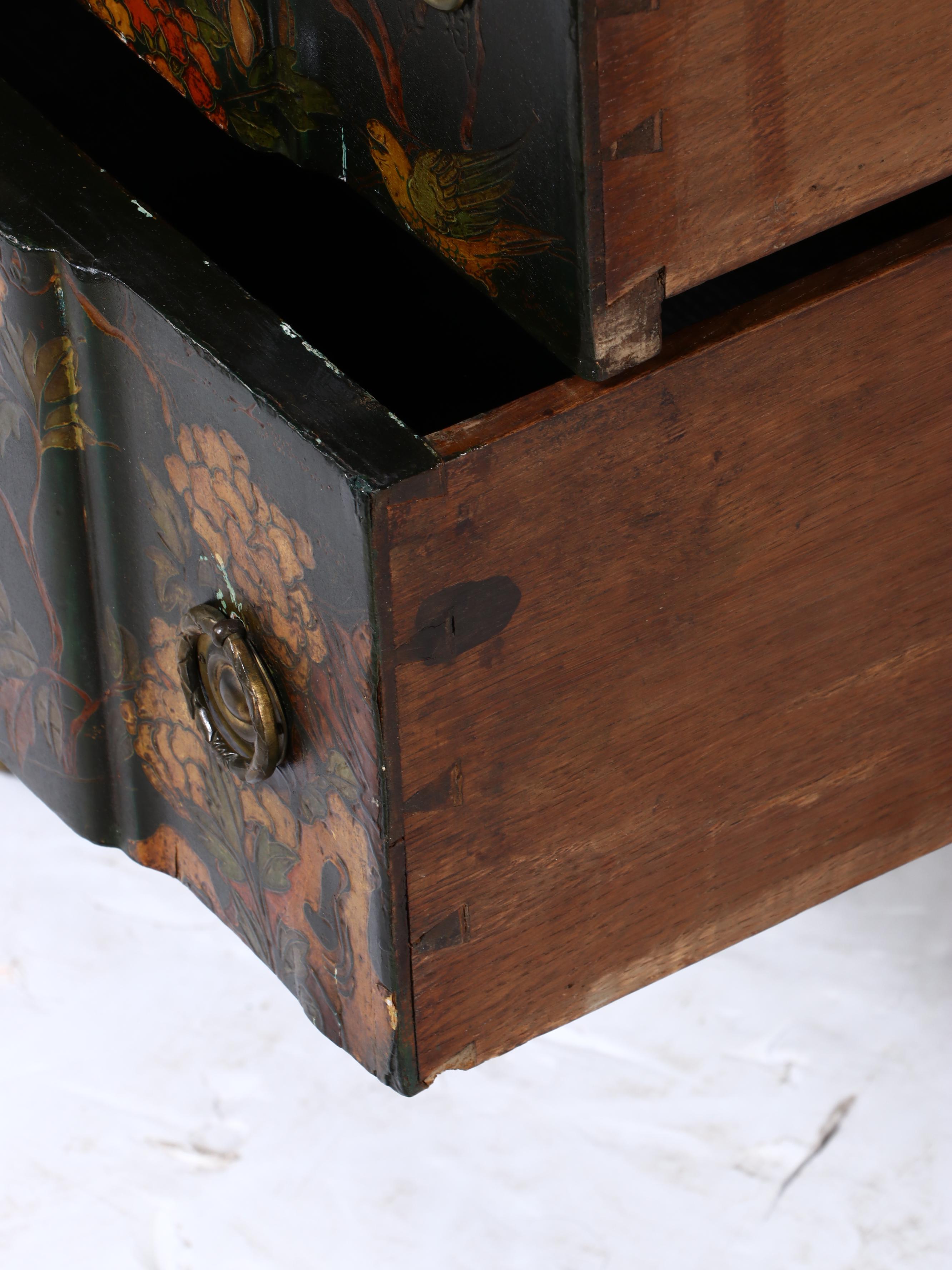 W. & J. Sloane Anglo-Chinese Marble Top Two-Drawer Chest, 20th Century