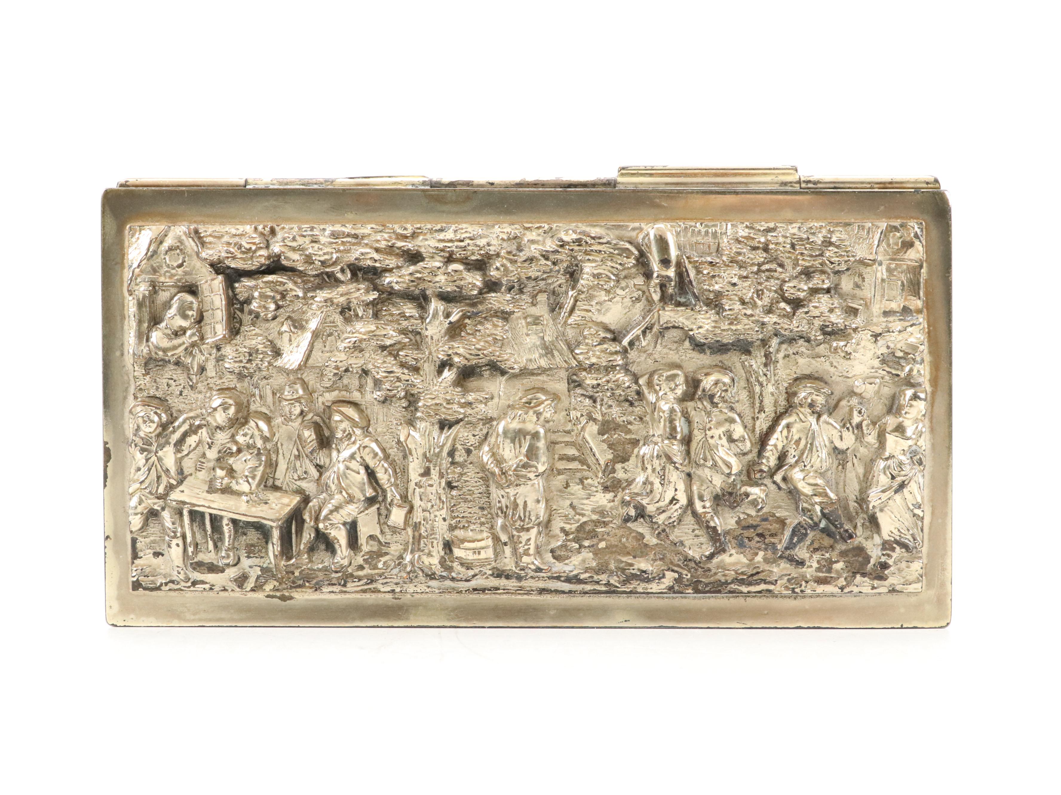 Barbour Silver Co. Silver Plate Repoussé Lidded Box, Late 19th-Early 20th C.