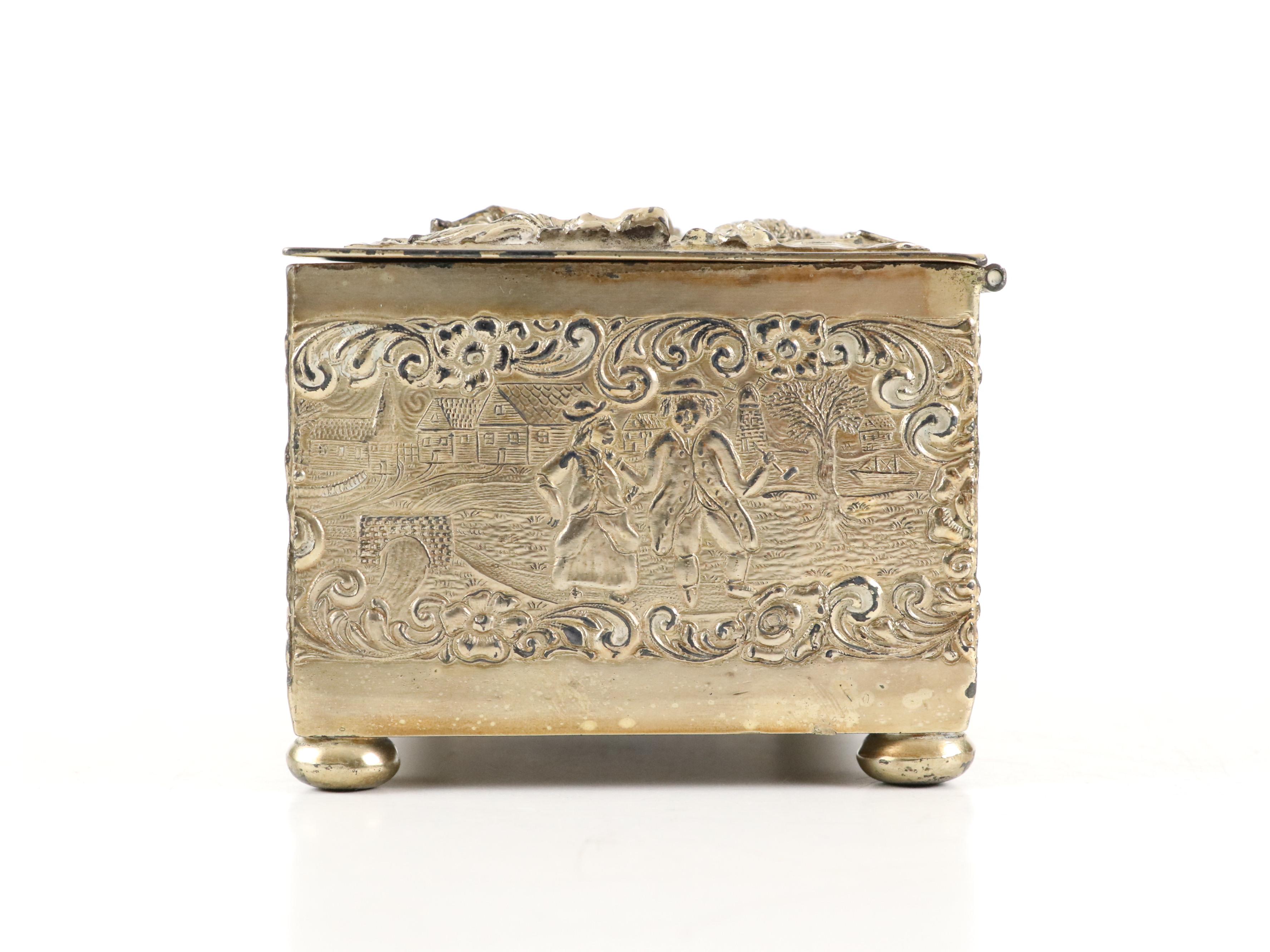 Barbour Silver Co. Silver Plate Repoussé Lidded Box, Late 19th-Early 20th C.