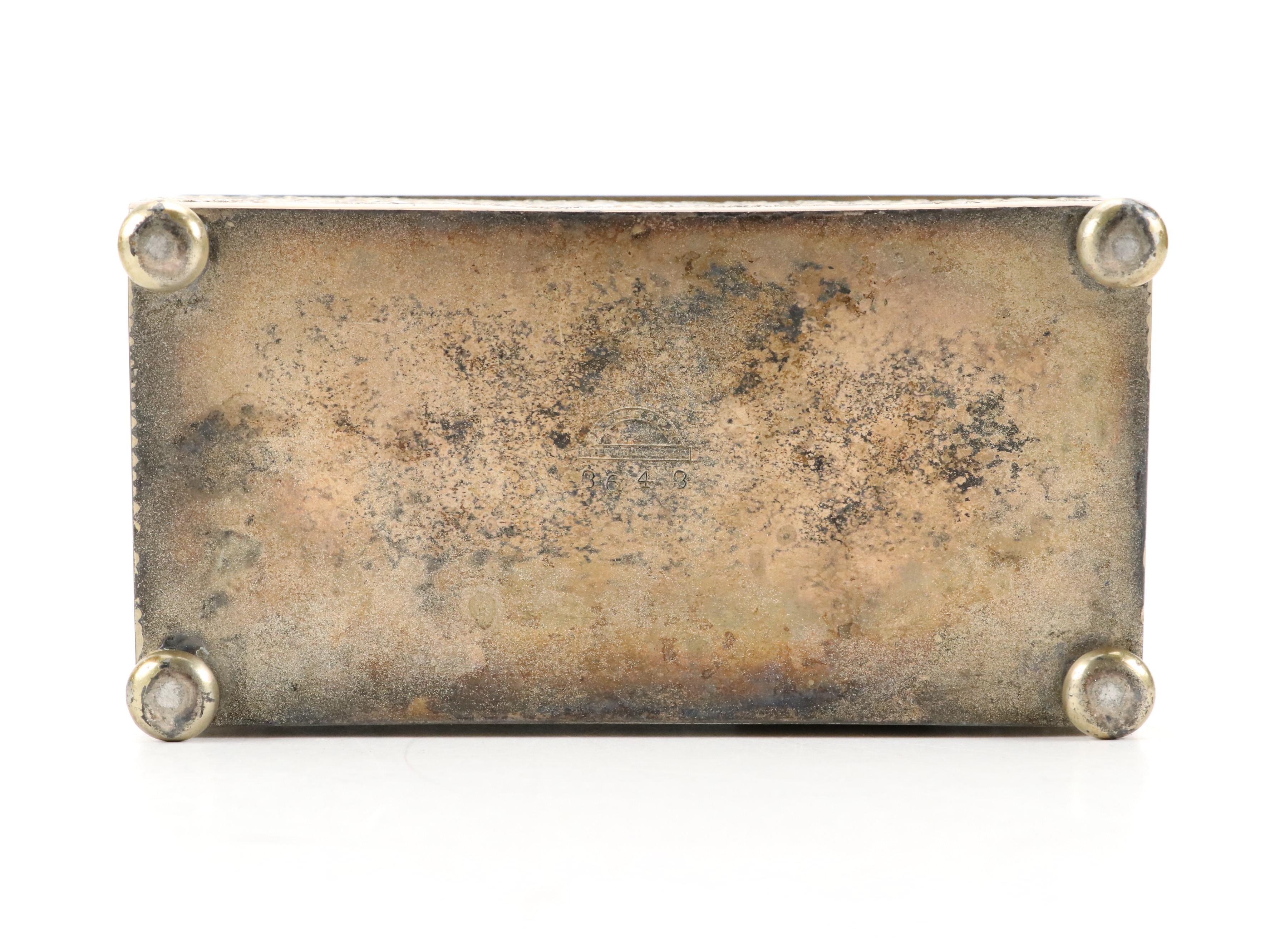 Barbour Silver Co. Silver Plate Repoussé Lidded Box, Late 19th-Early 20th C.