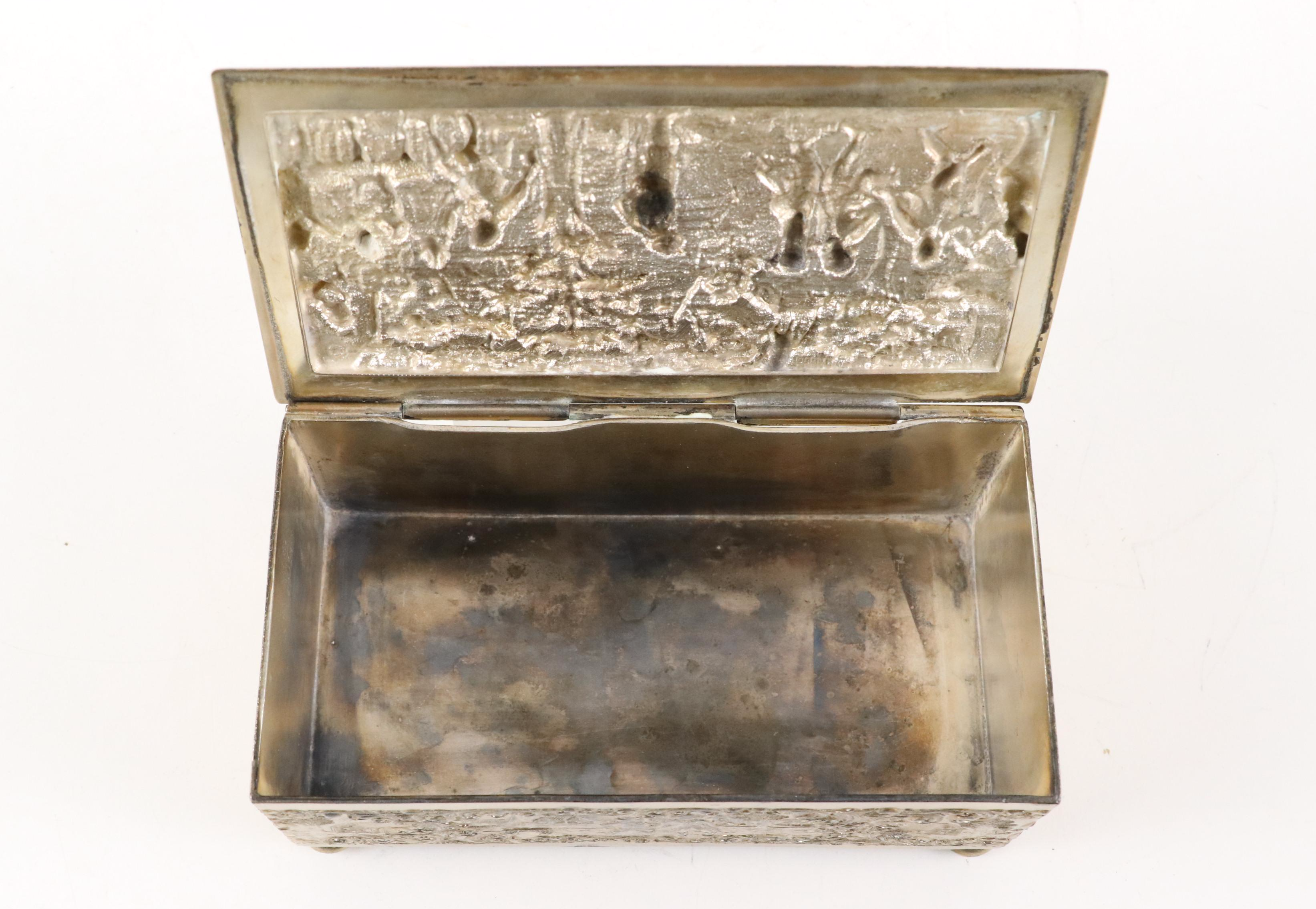 Barbour Silver Co. Silver Plate Repoussé Lidded Box, Late 19th-Early 20th C.