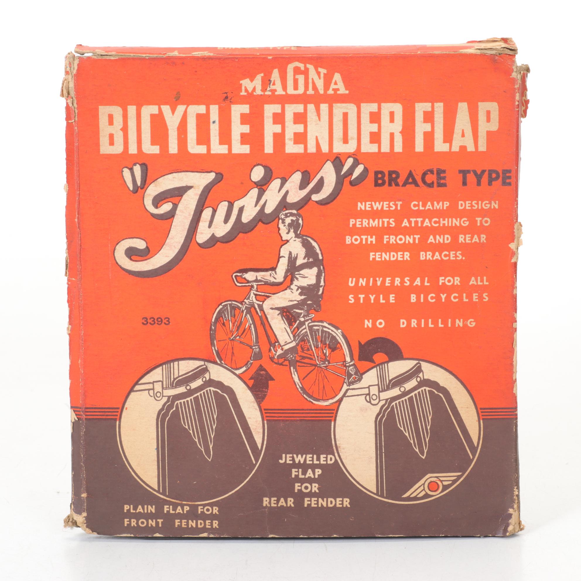 Magna Bicycle Fender Flaps "Twins" No. 3393, Mid-20th Century