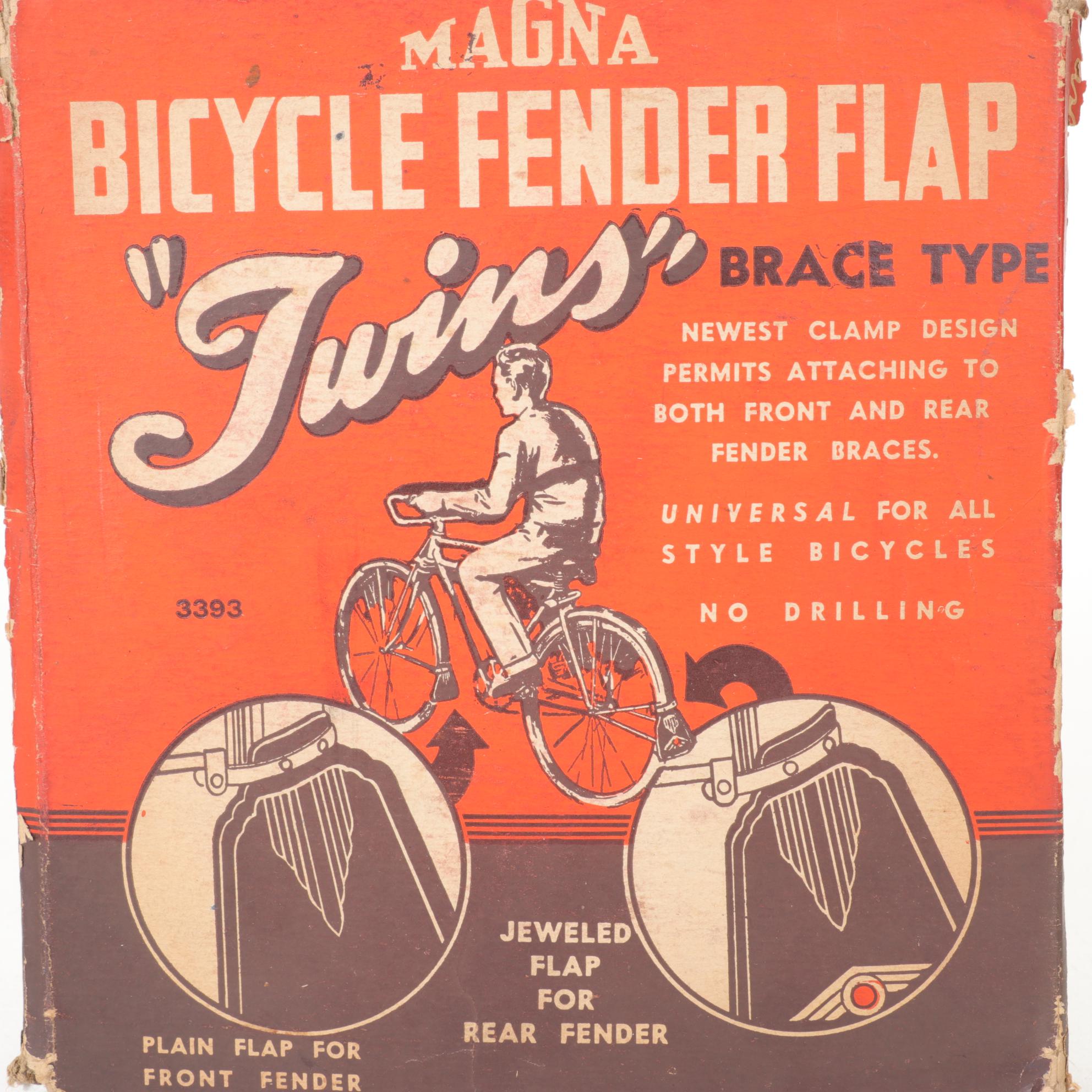 Magna Bicycle Fender Flaps "Twins" No. 3393, Mid-20th Century