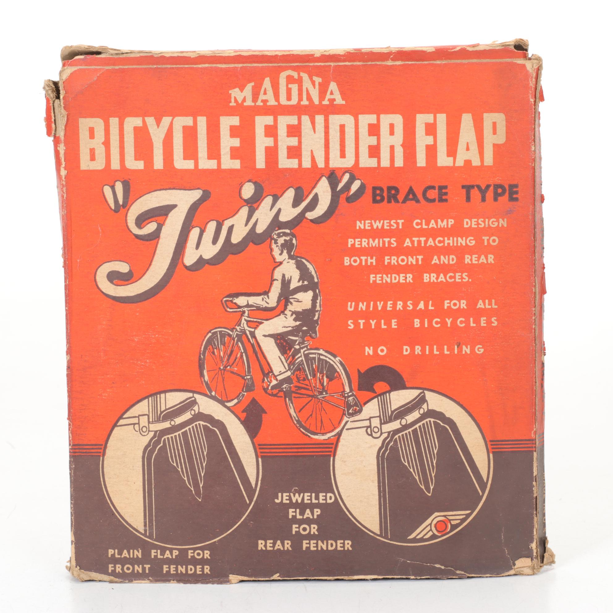 Magna Bicycle Fender Flaps "Twins" No. 3393, Mid-20th Century