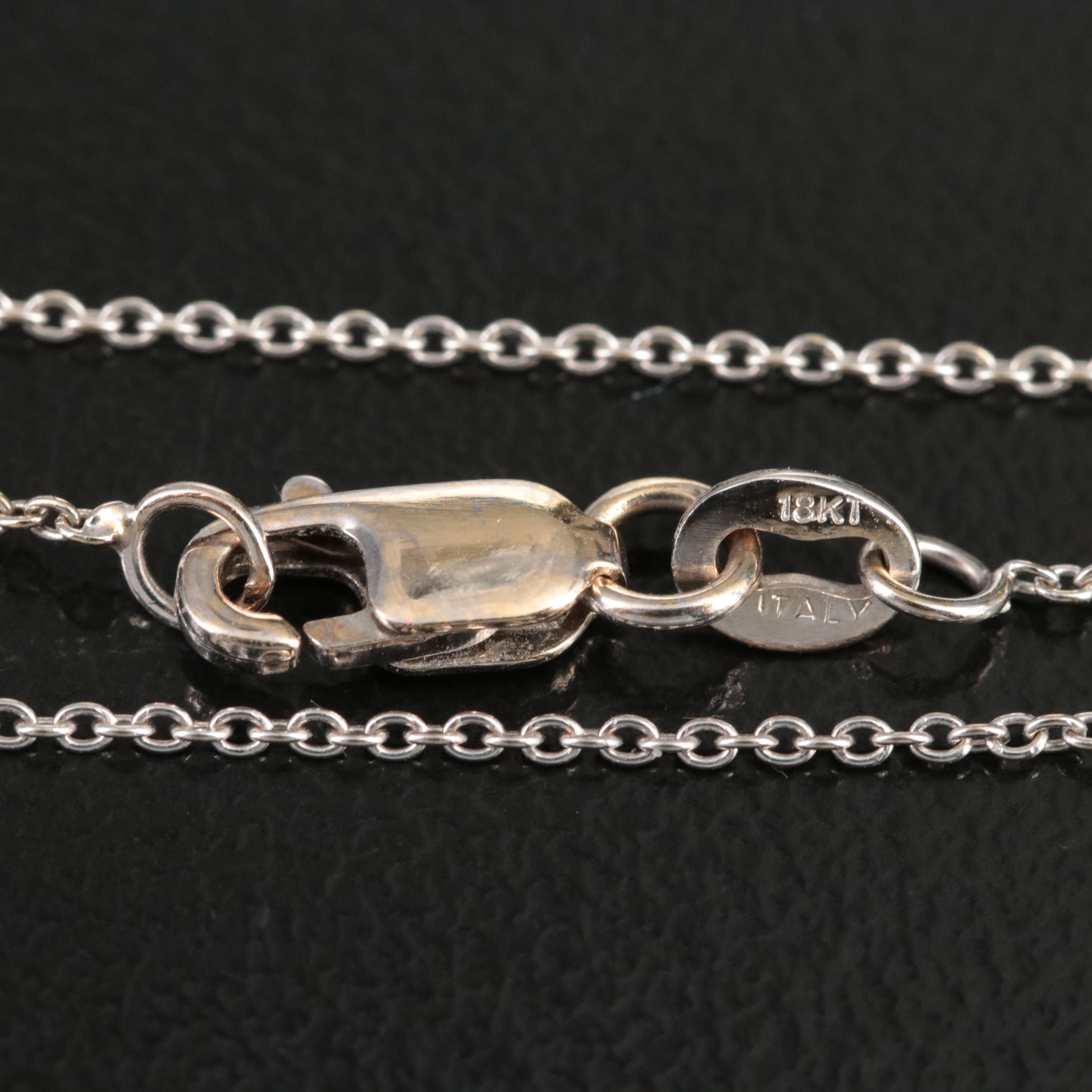 Roberto Coin Tiny Treasures 18K 0.26 CTW Diamond Circle Pendant Necklace