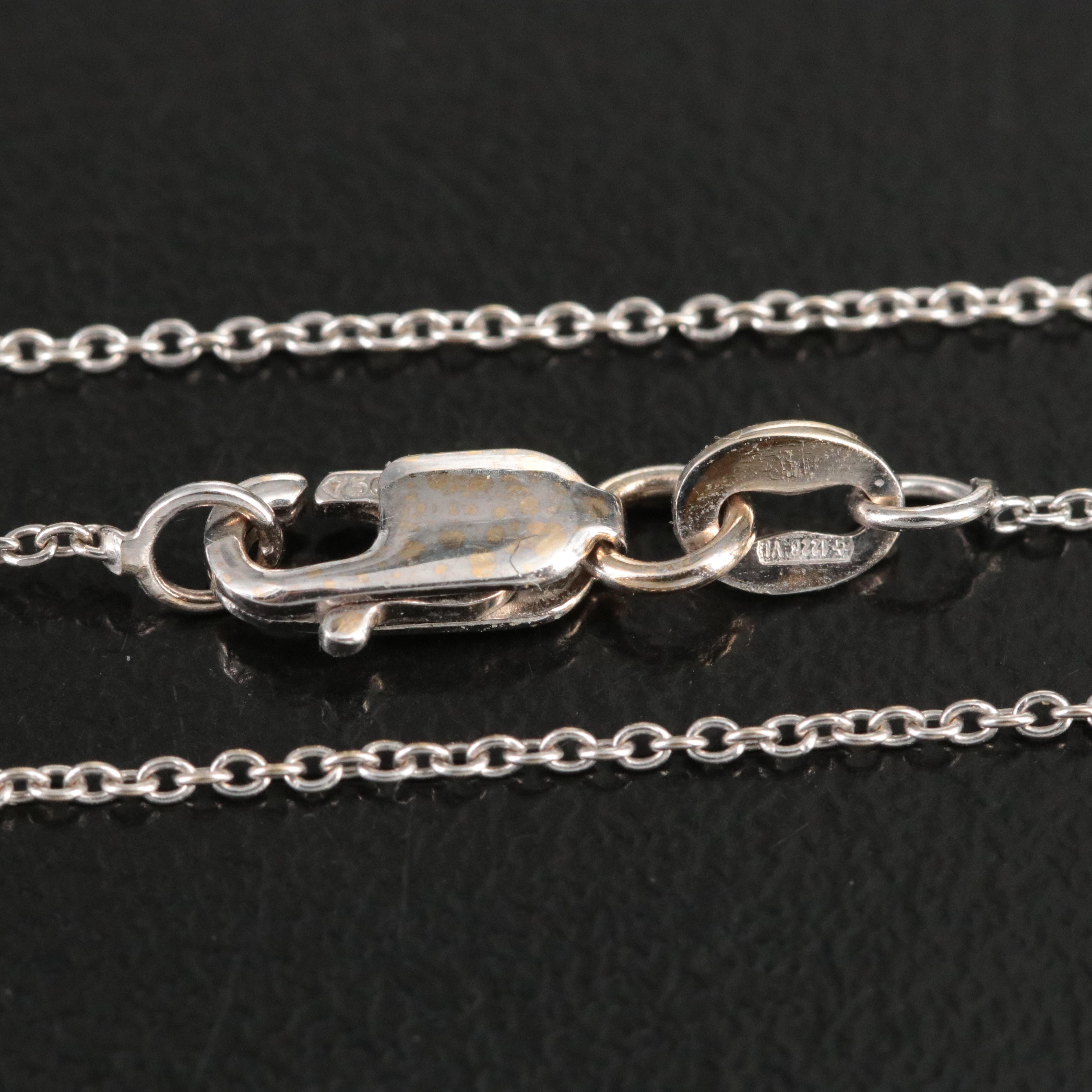 Roberto Coin Tiny Treasures 18K 0.26 CTW Diamond Circle Pendant Necklace