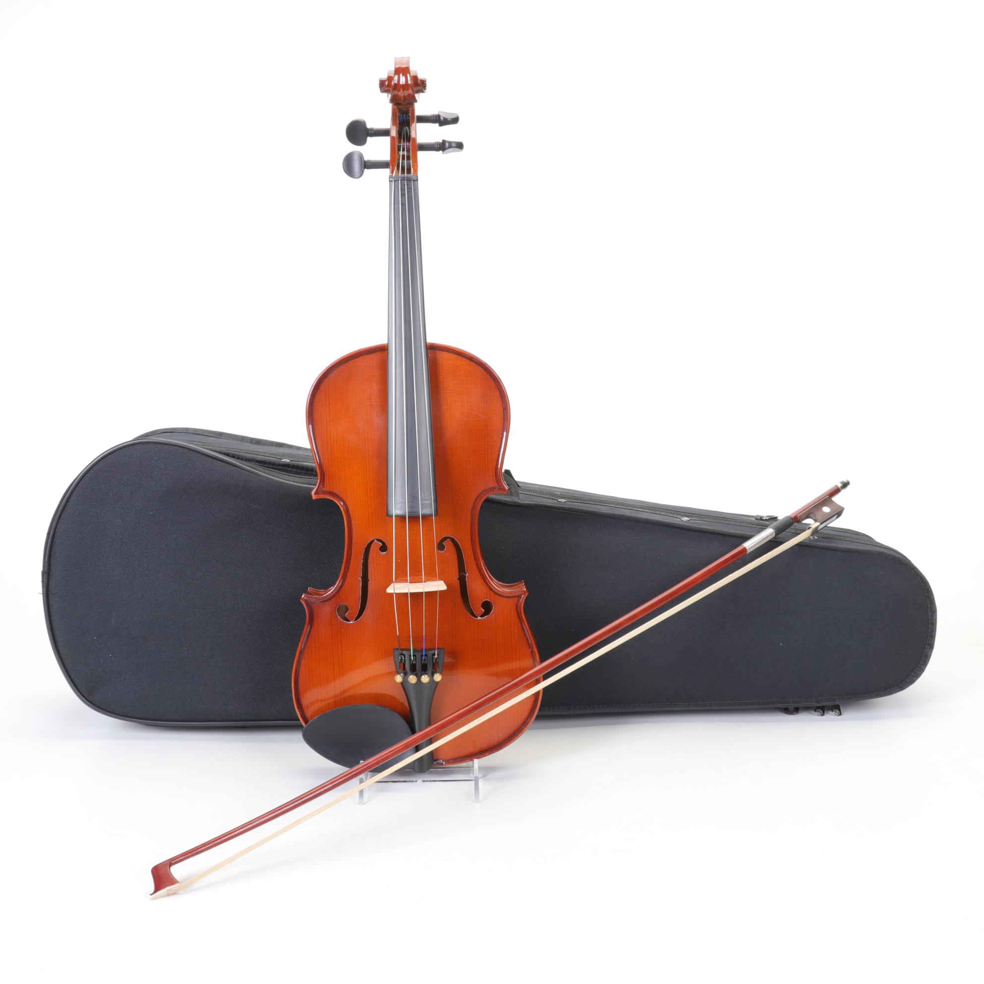 Palatino VN-350 Hand Crafted Full Size Violin with Bow and Case