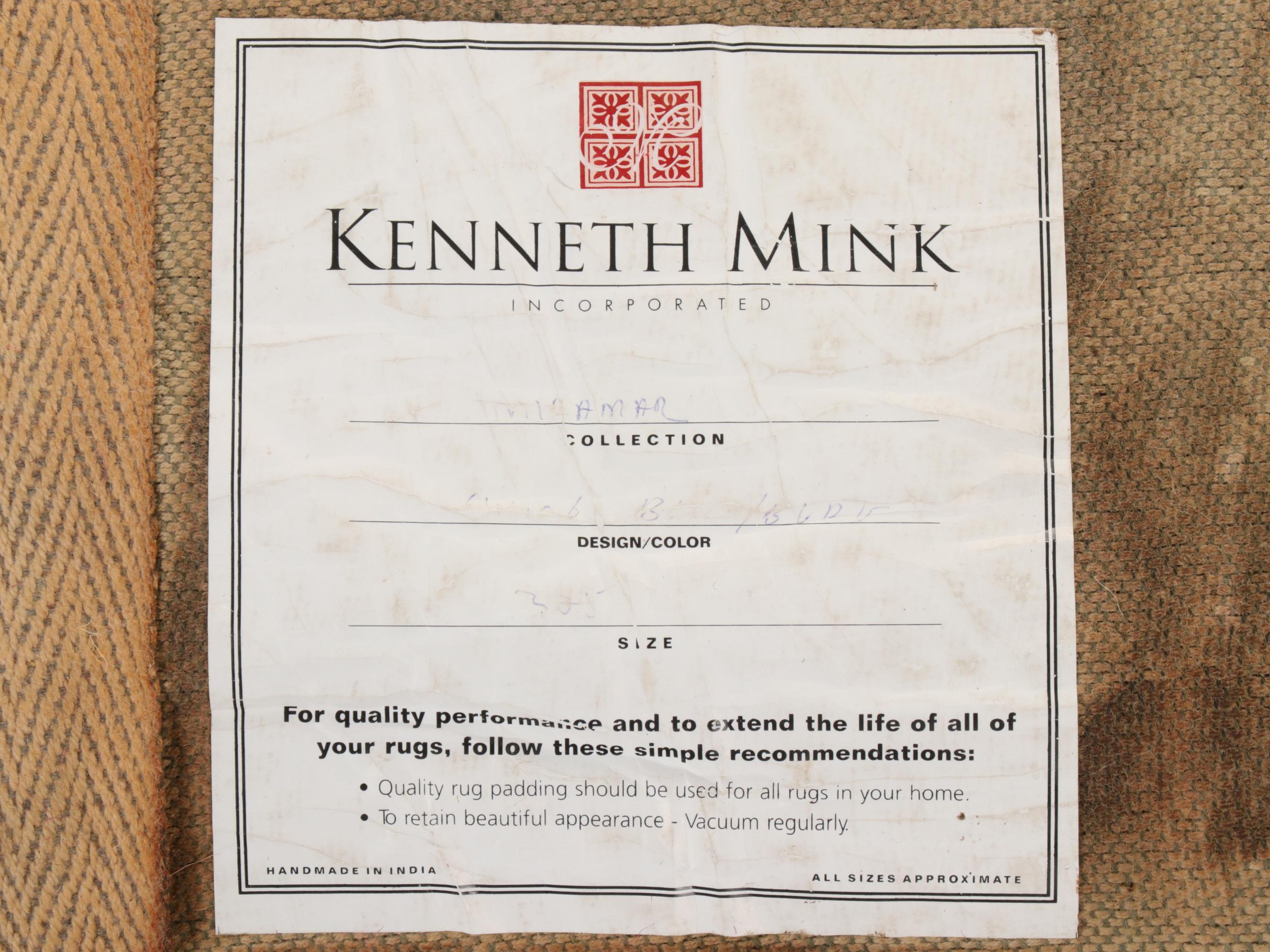 2'10 x 5' Kenneth Mink Handmade "Miramar" Area Rug