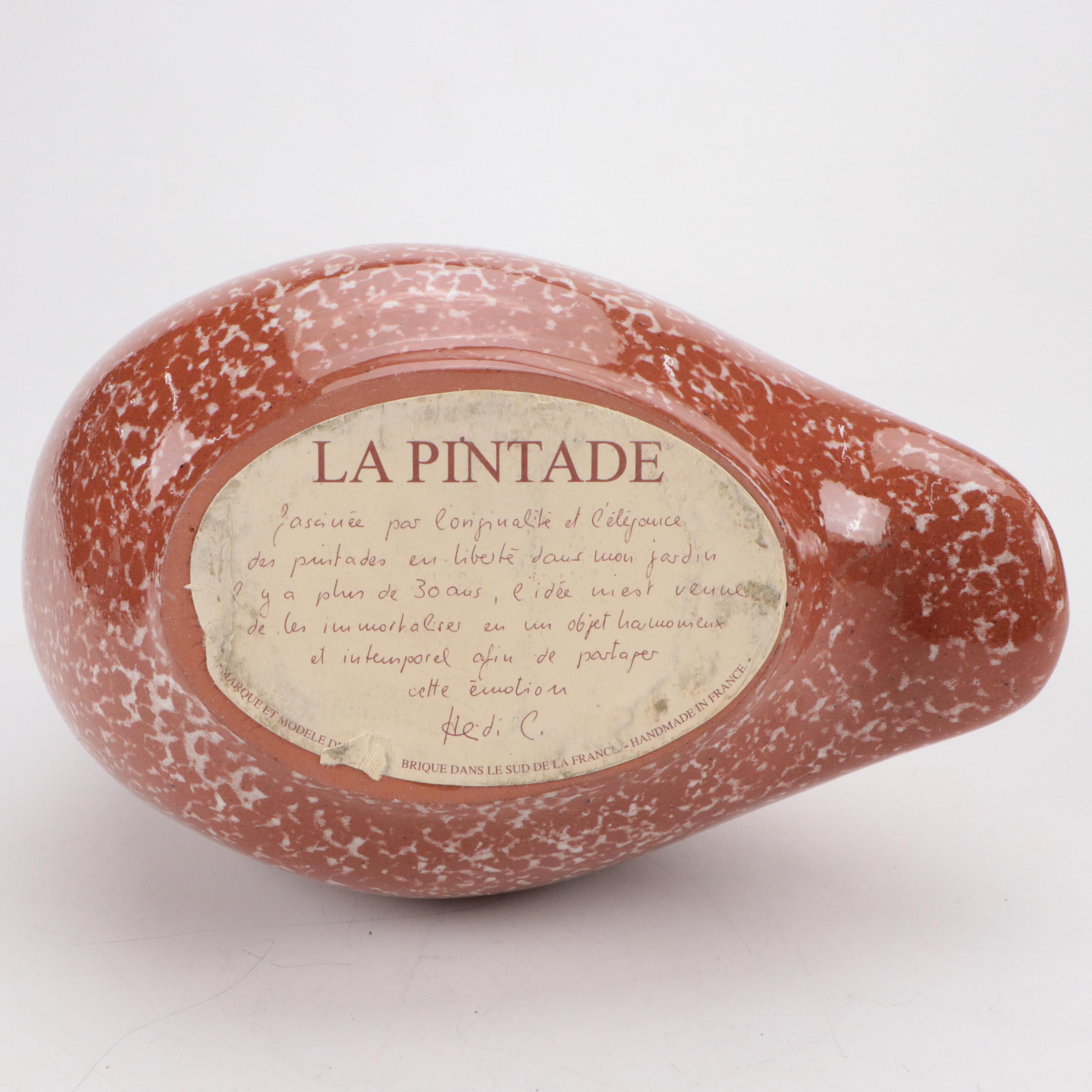 La Pintade Caillard Ceramics French Guinea Hen Figurine