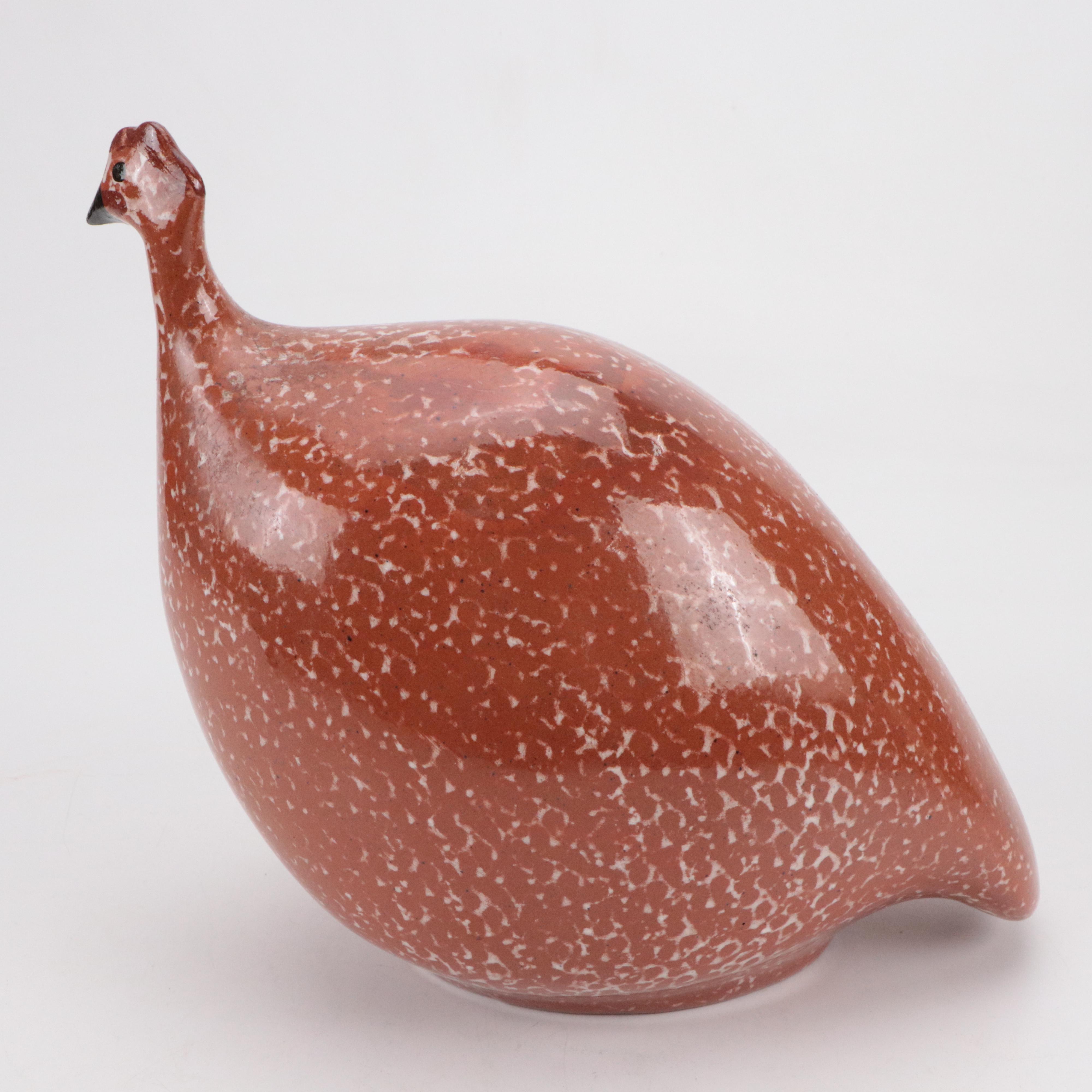 La Pintade Caillard Ceramics French Guinea Hen Figurine