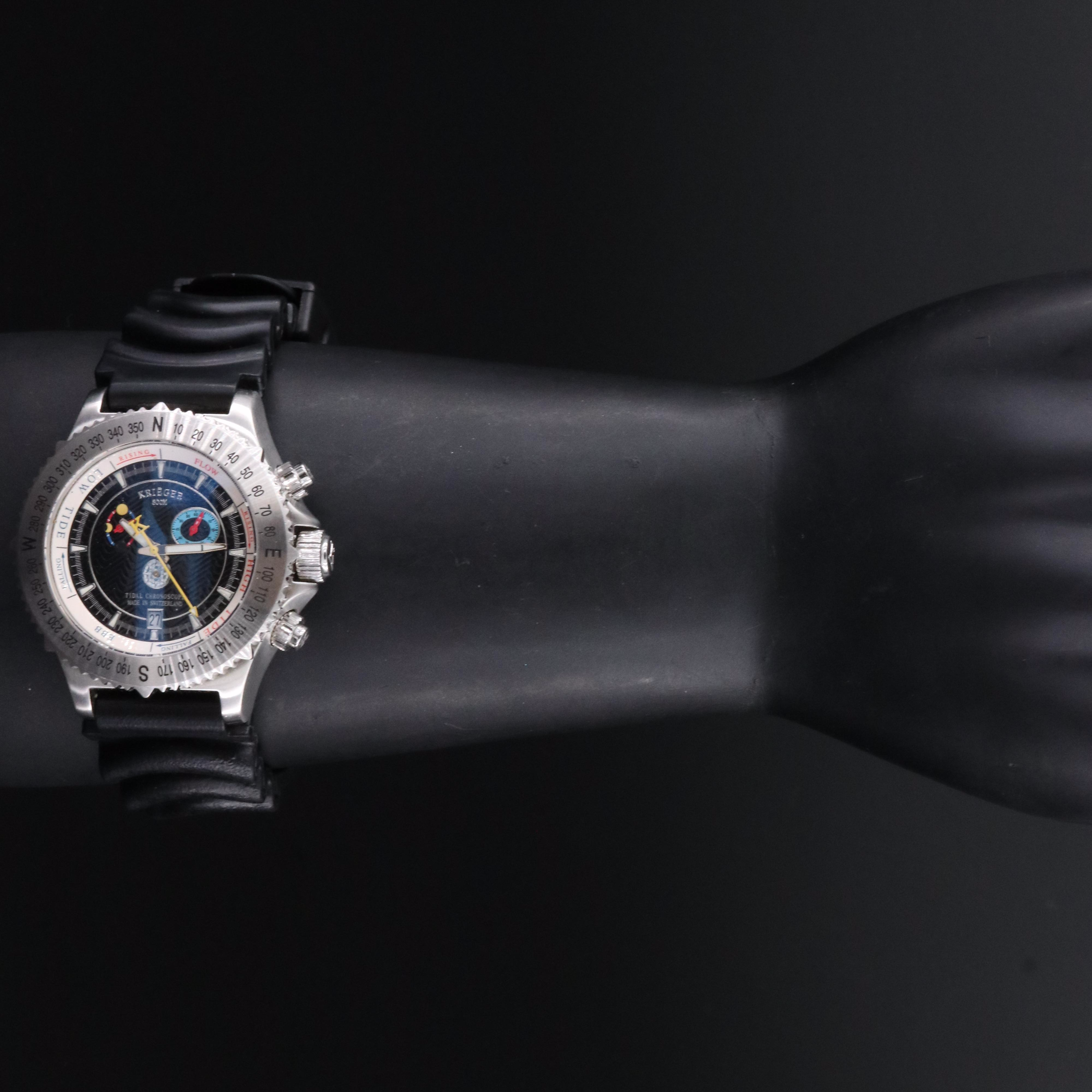 Krieger Tidal Wave Chronoscope Steel Quartz Watch