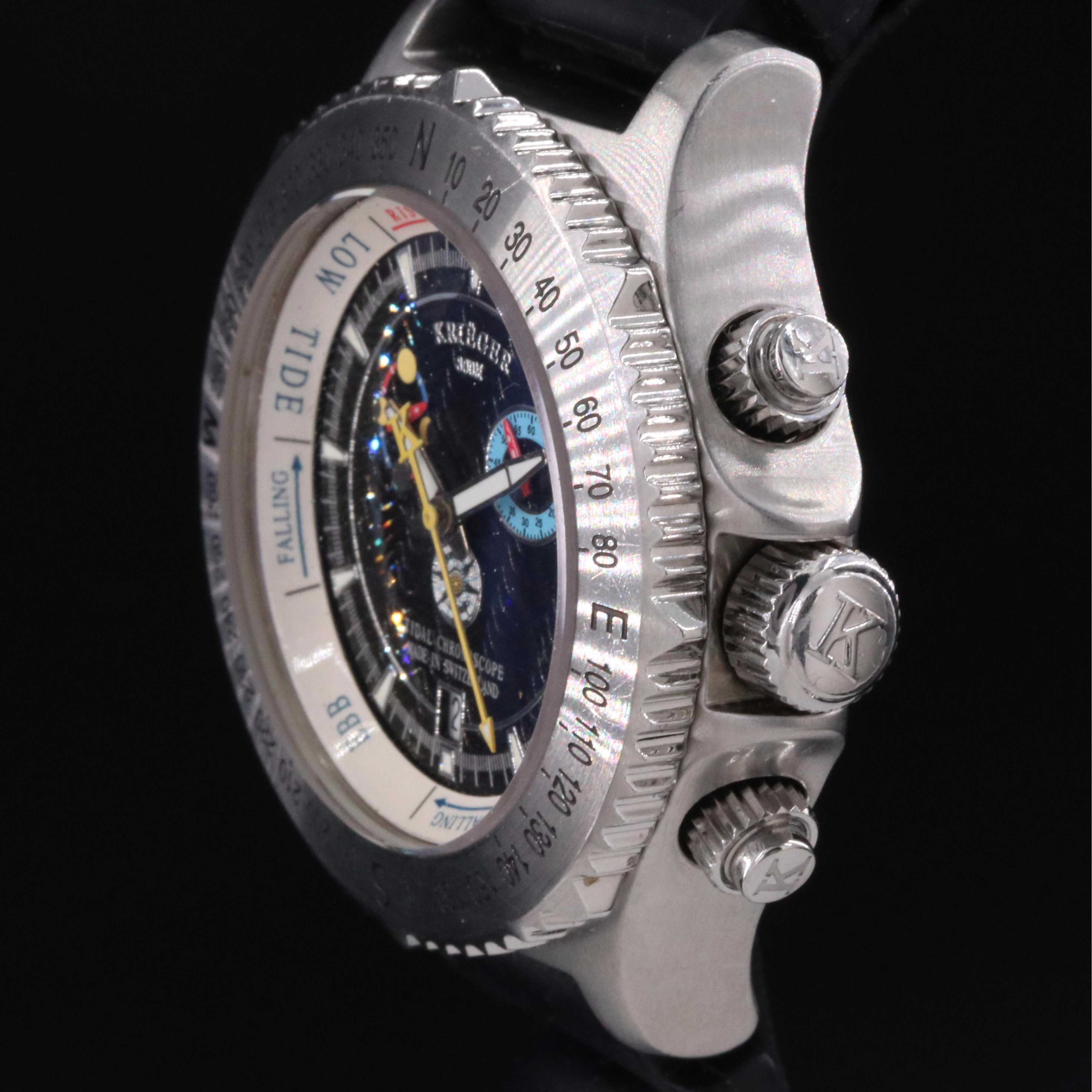 Krieger Tidal Wave Chronoscope Steel Quartz Watch