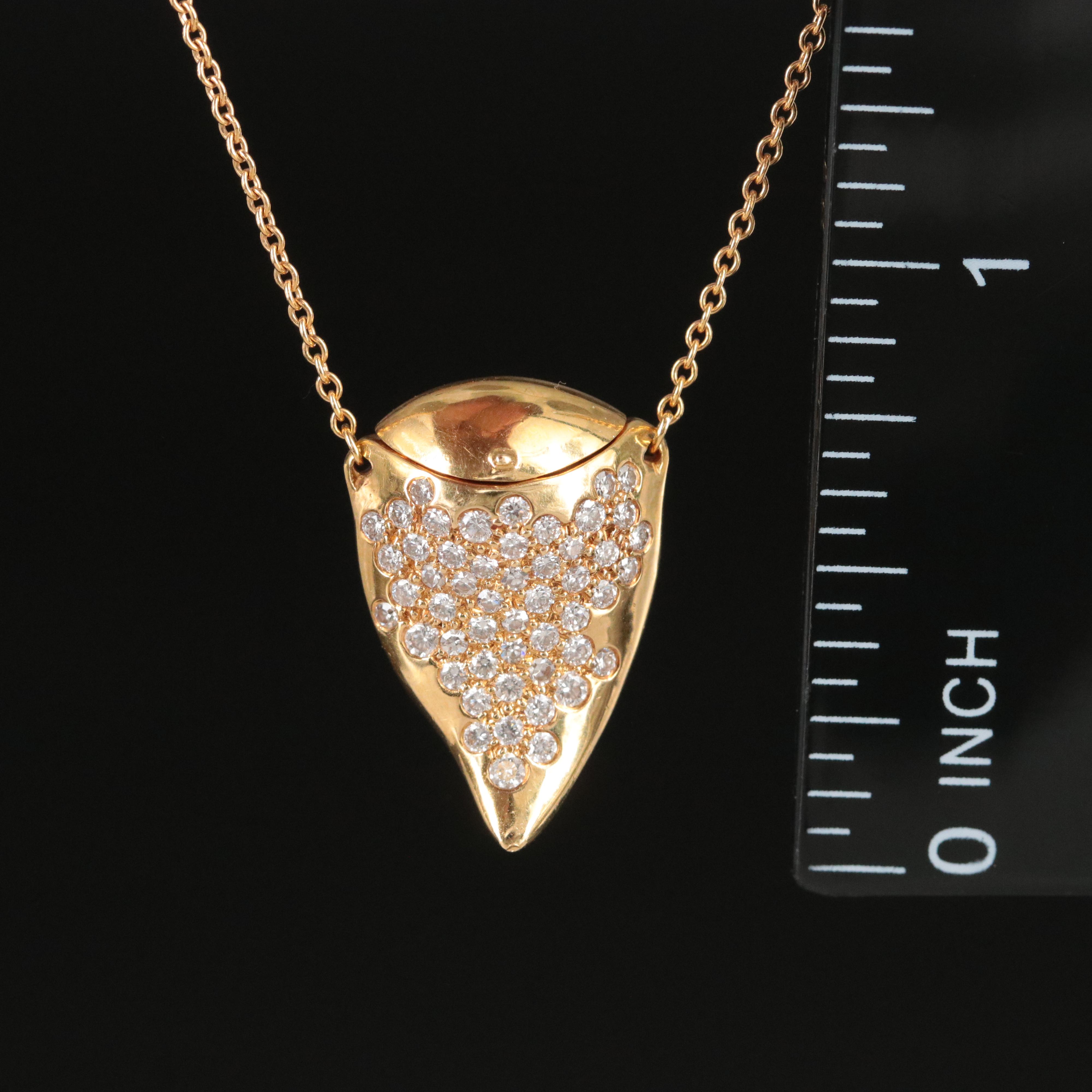 Elsa Peretti for Tiffany & Co. 18K 0.50 CTW Diamond Shark Tooth Bottle Necklace