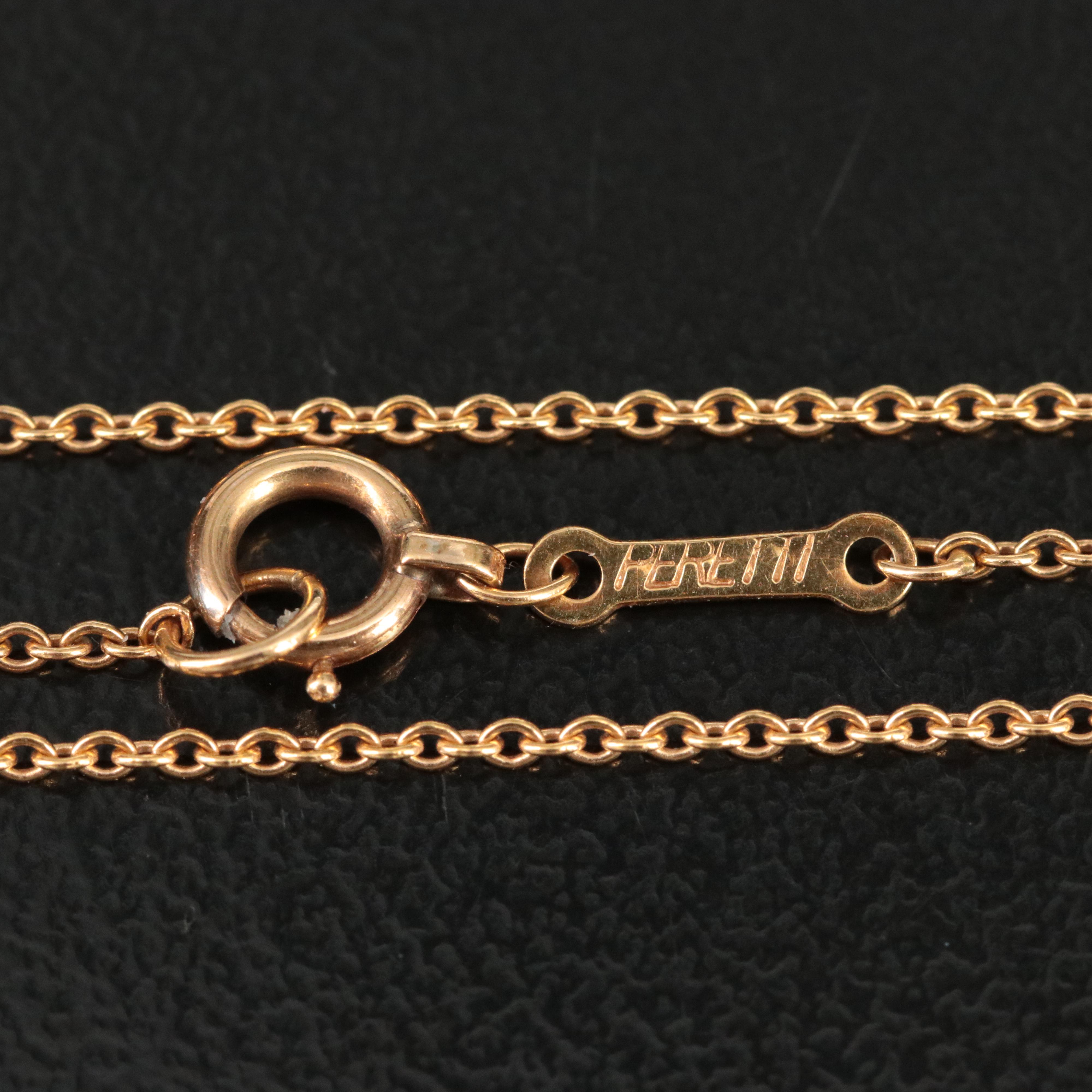 Elsa Peretti for Tiffany & Co. 18K 0.50 CTW Diamond Shark Tooth Bottle Necklace