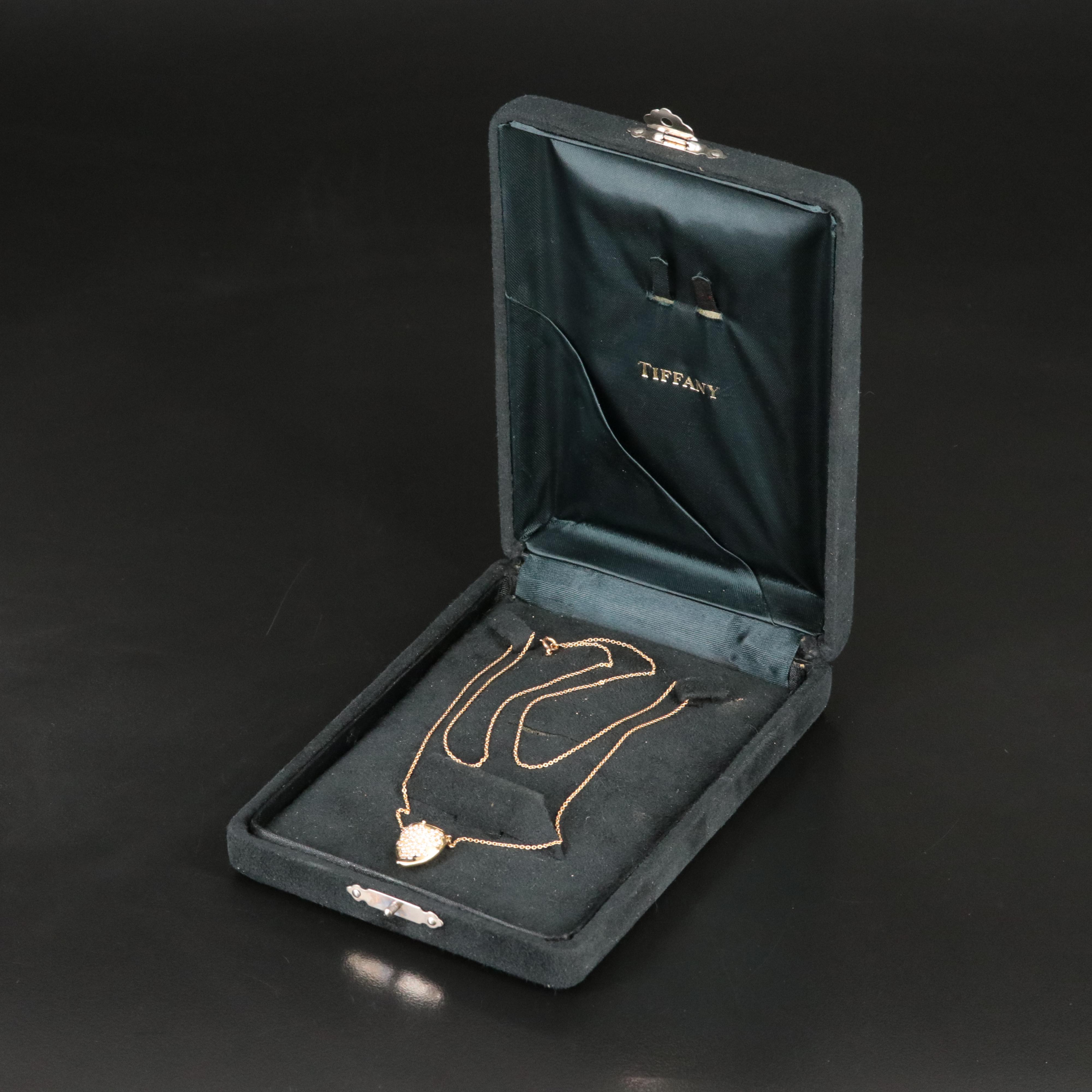 Elsa Peretti for Tiffany & Co. 18K 0.50 CTW Diamond Shark Tooth Bottle Necklace