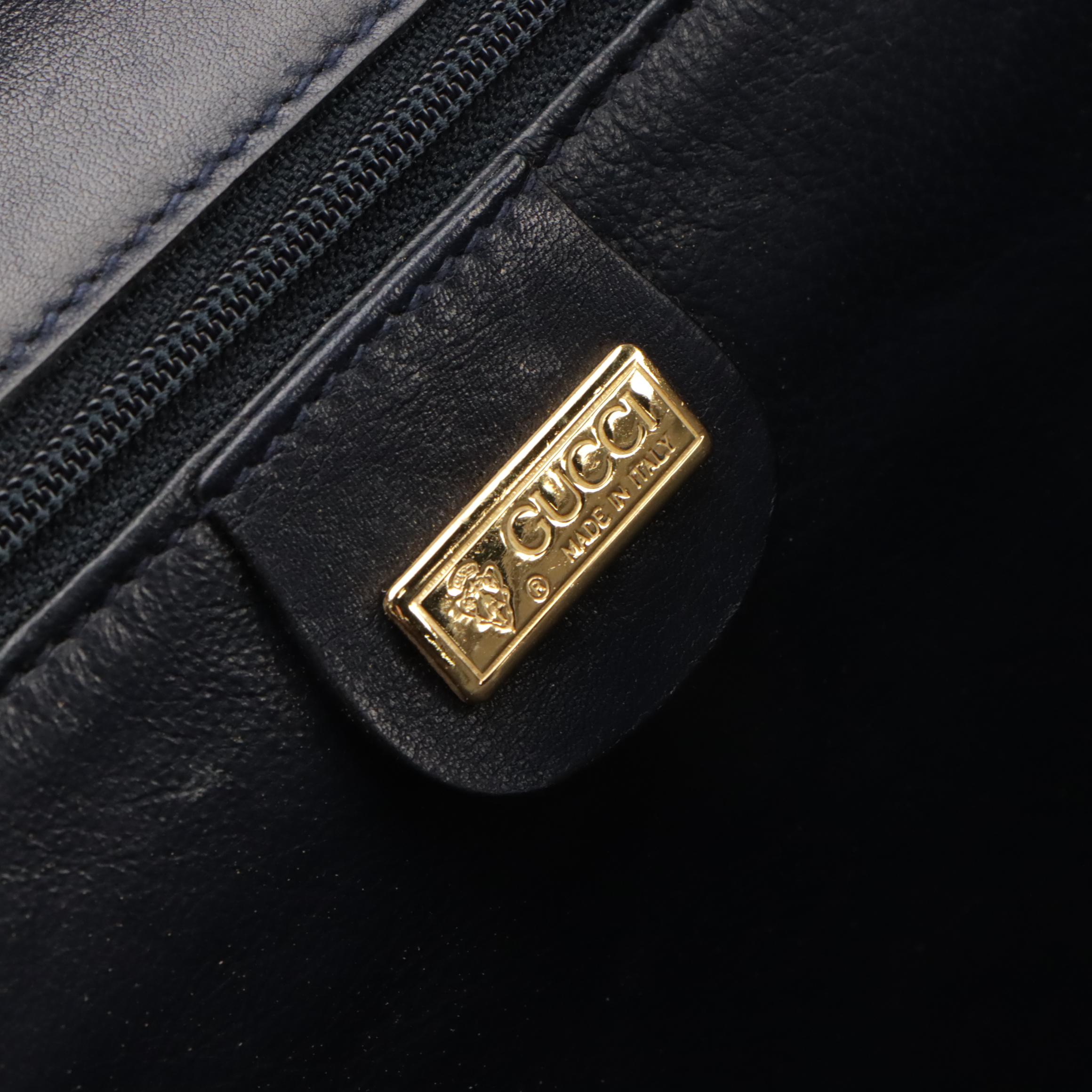 Gucci Interlocking GG Convertible Clutch in Leather with Alligator Skin Trim