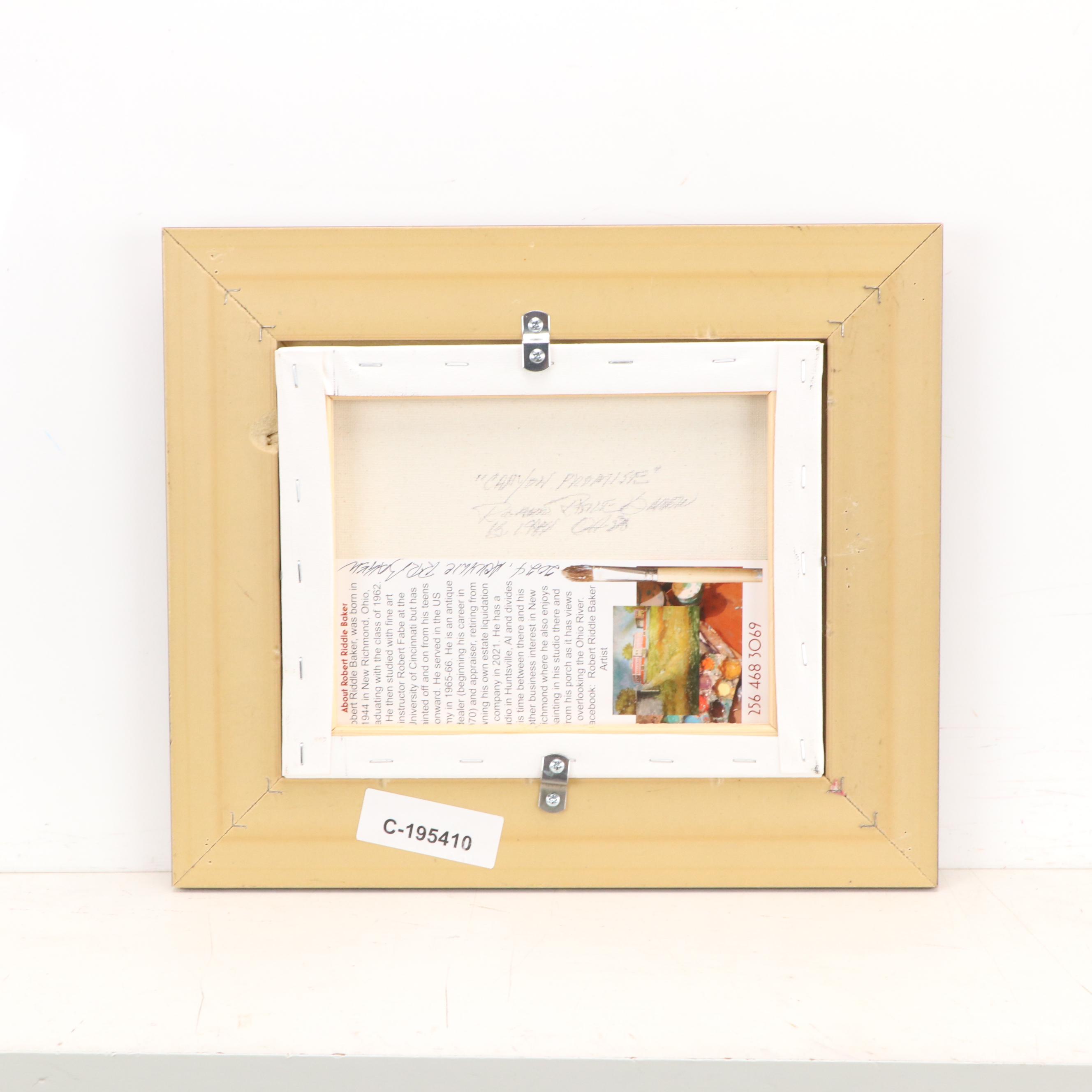 Robert Riddle-Baker Landscape Acrylic Painting "Canyon Promise," 2024