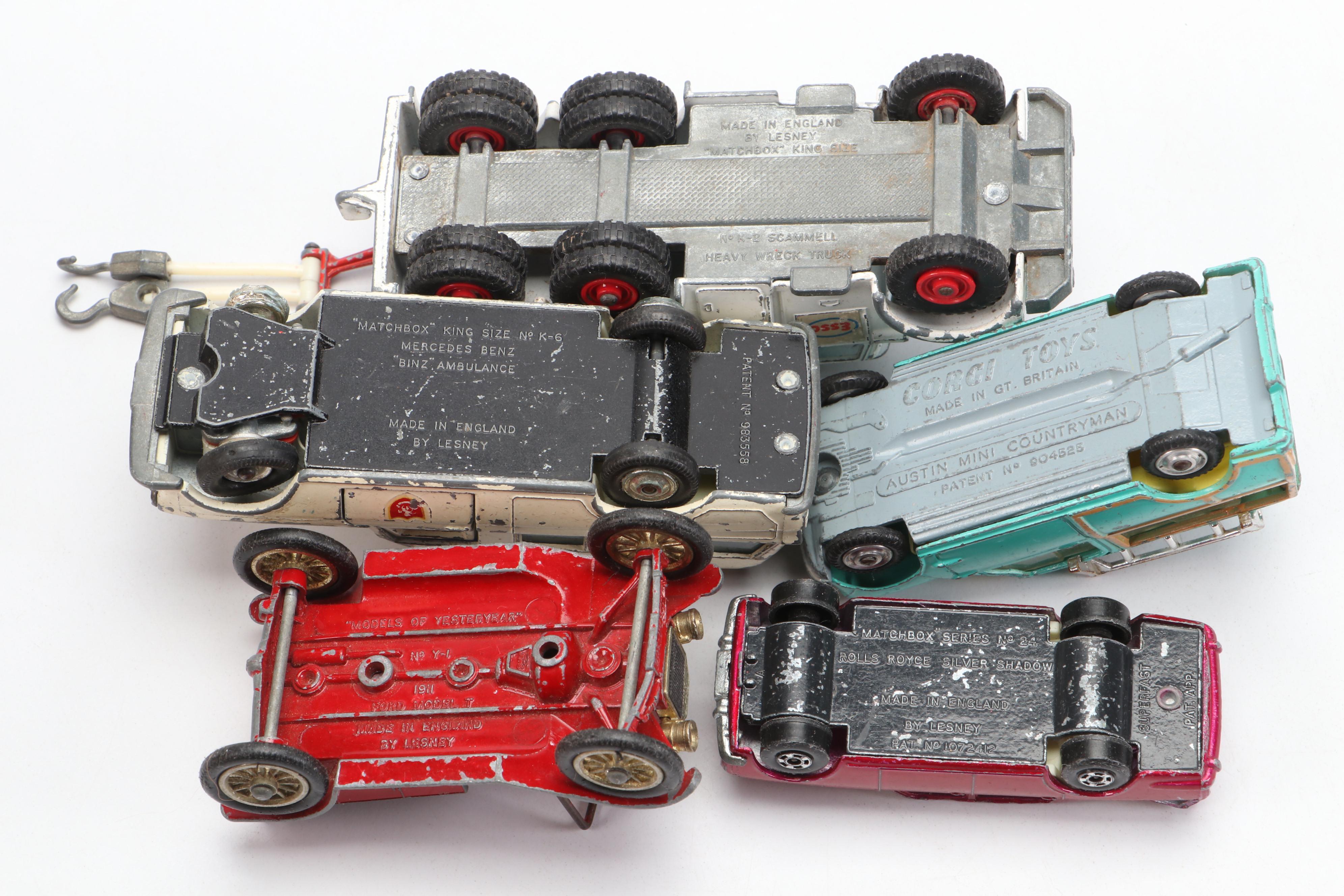 Lesney Matchbox "Rolls Royce Silver Shadow" and More Toy Cars, Mid-20th Century