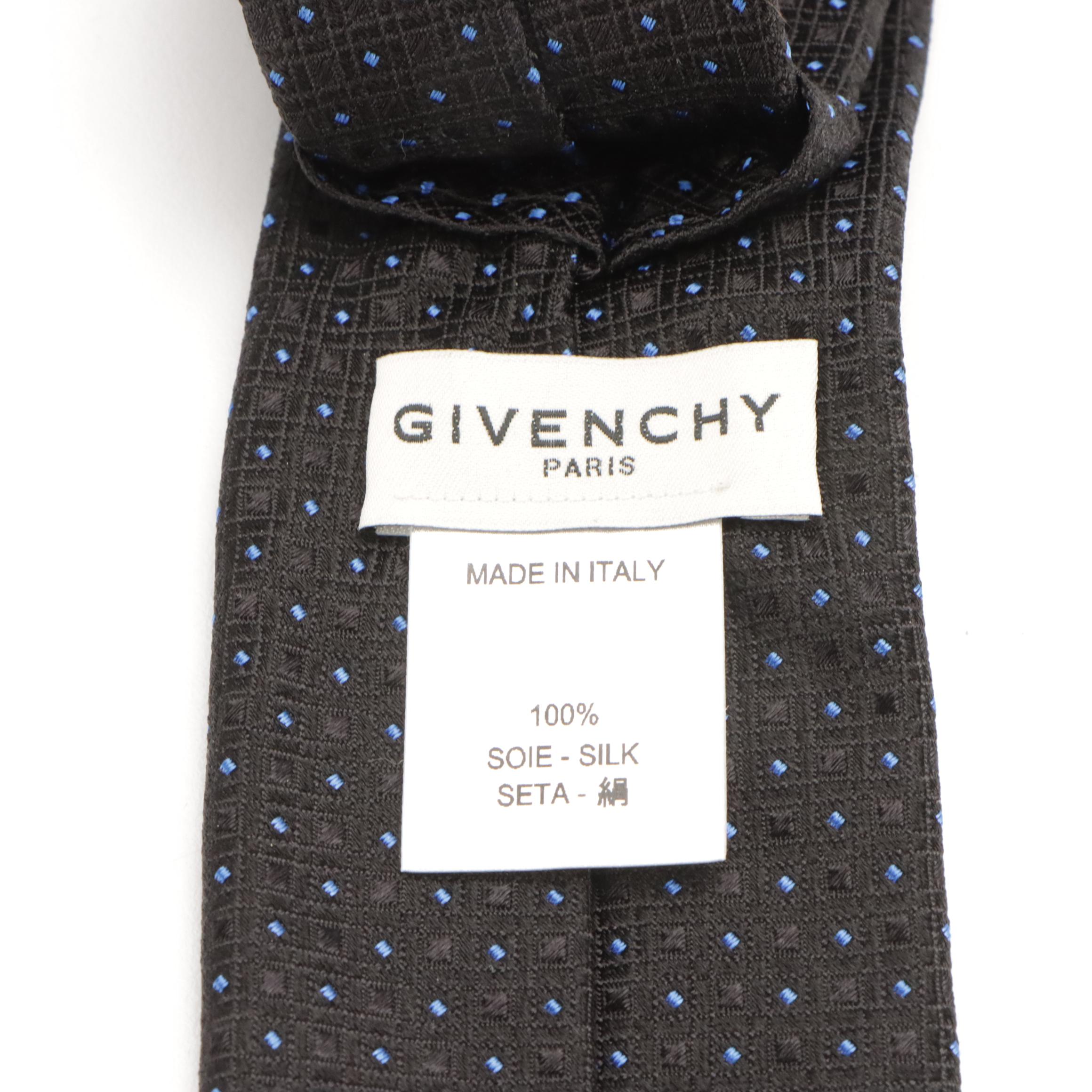 Men's Prada, Givenchy & Salvatiore Ferragamo Silk Patterned Neckties with Boxes