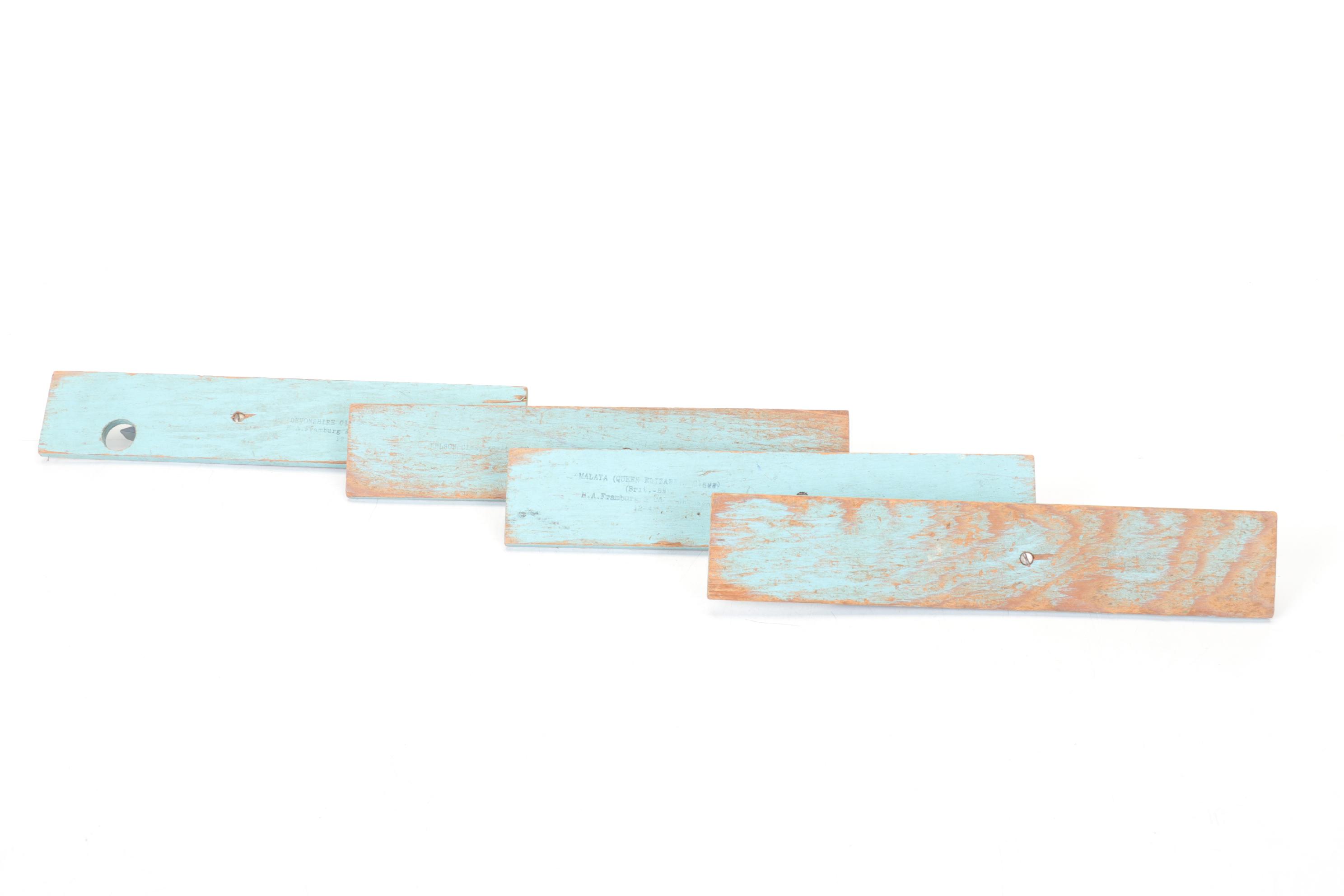 H.A. Framburg World War II Metal Waterline Miniature Ship Recognition Models