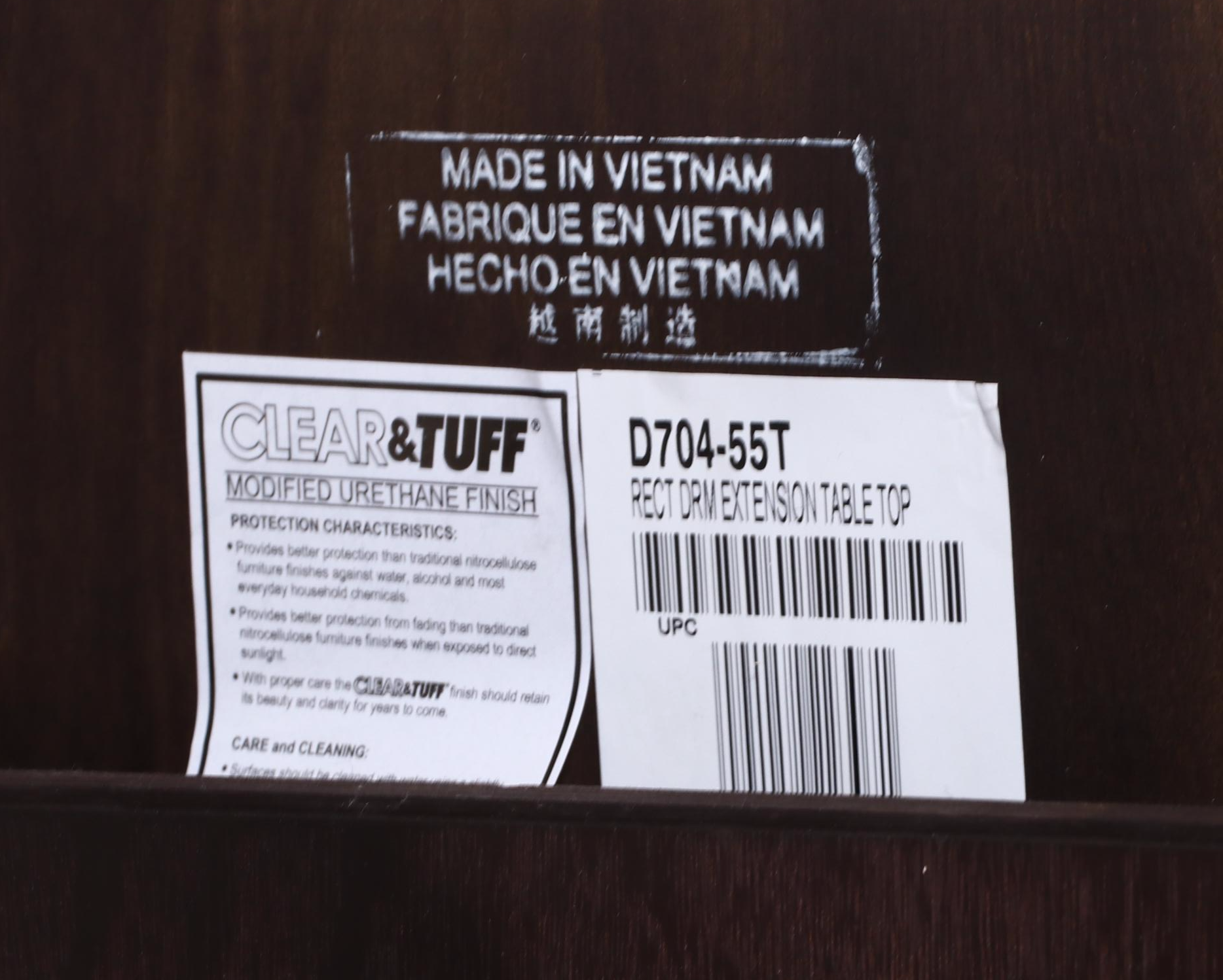 Ashley Furniture Contemporary Mahogany Finish Wood Trestle Dining Table