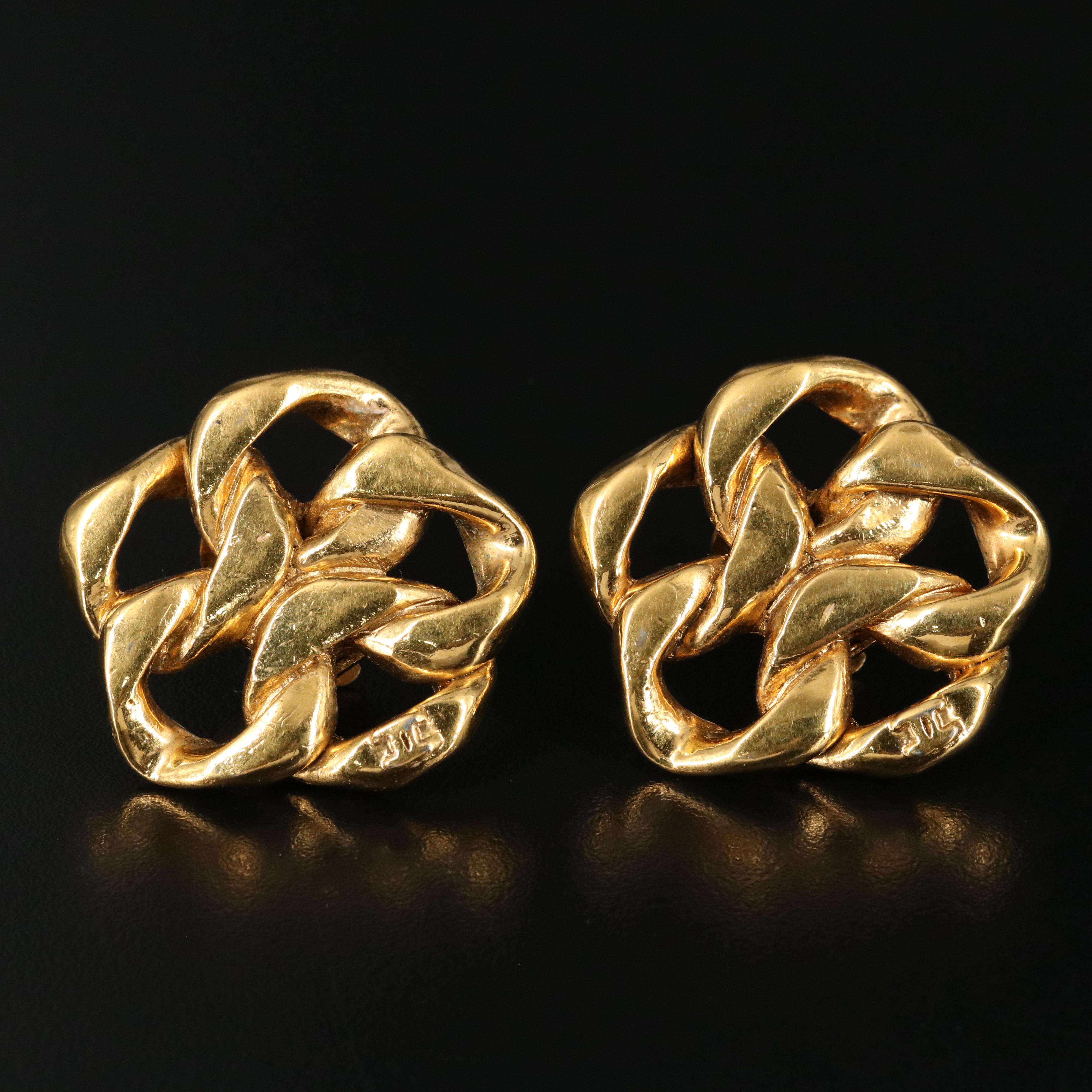 Chanel Curb Link Earrings