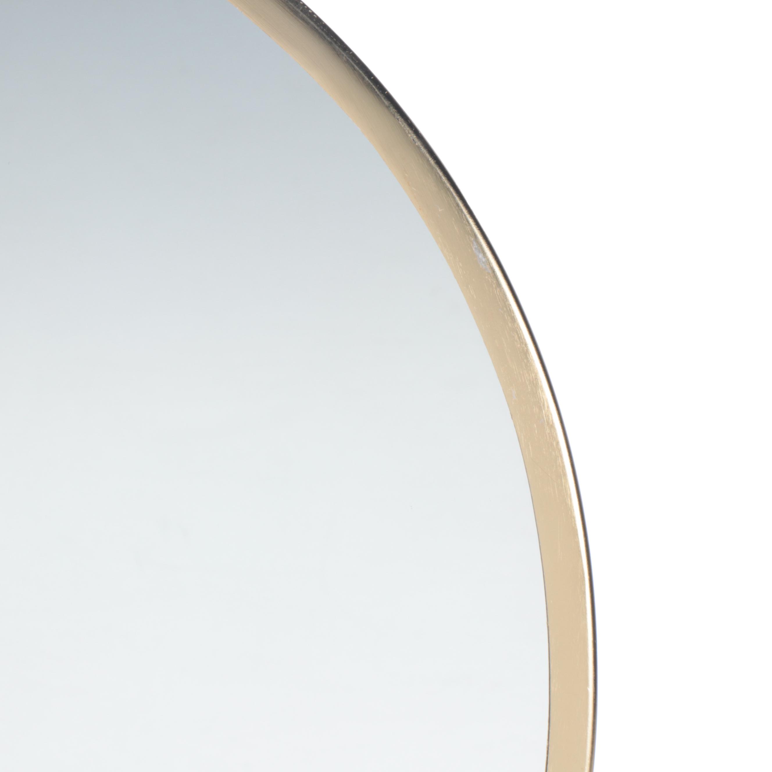 Threshold Round Wall Mirror with Wood Coat Hooks