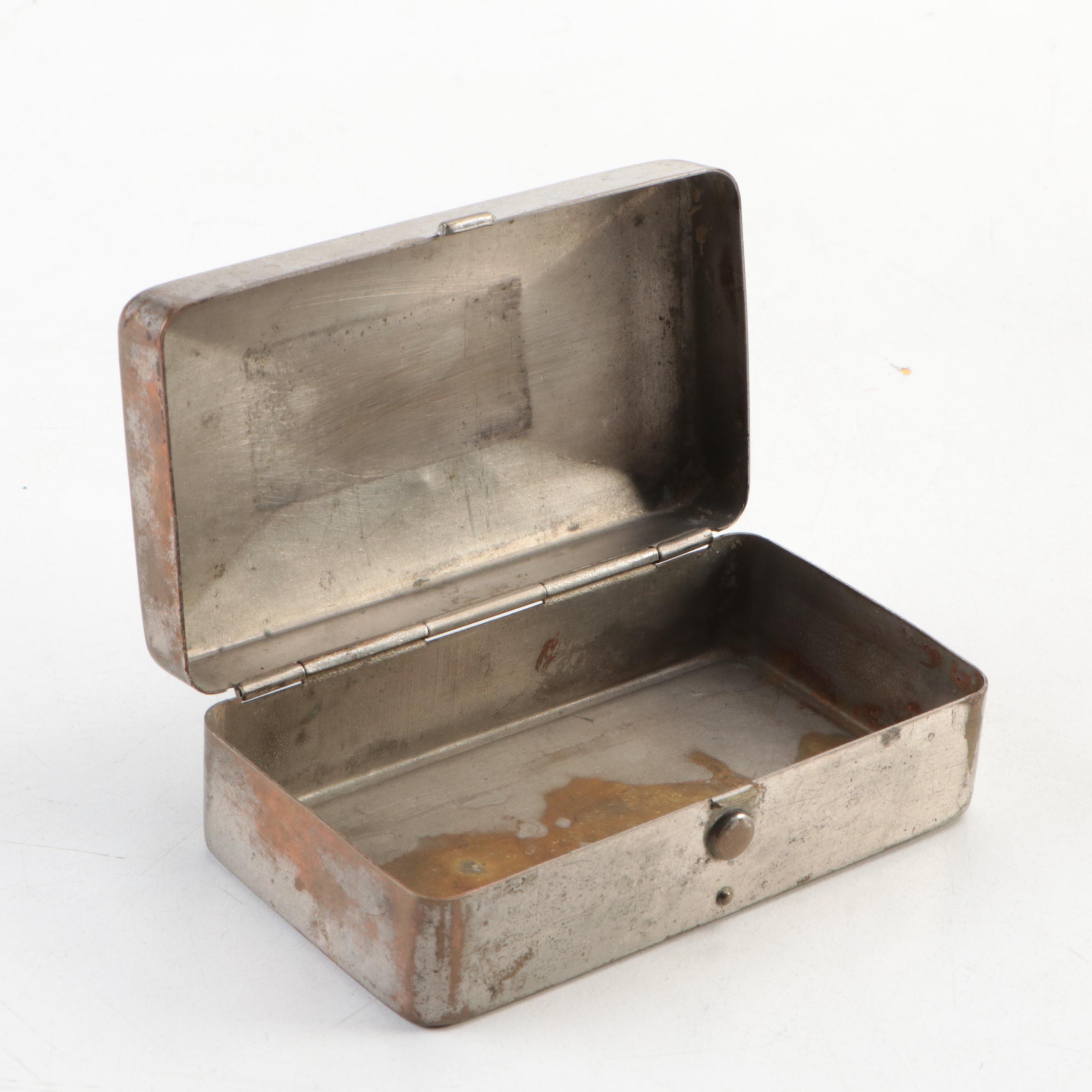 Wooden Clipboard with Music Box and Other Decor, Early to Mid-20th Century