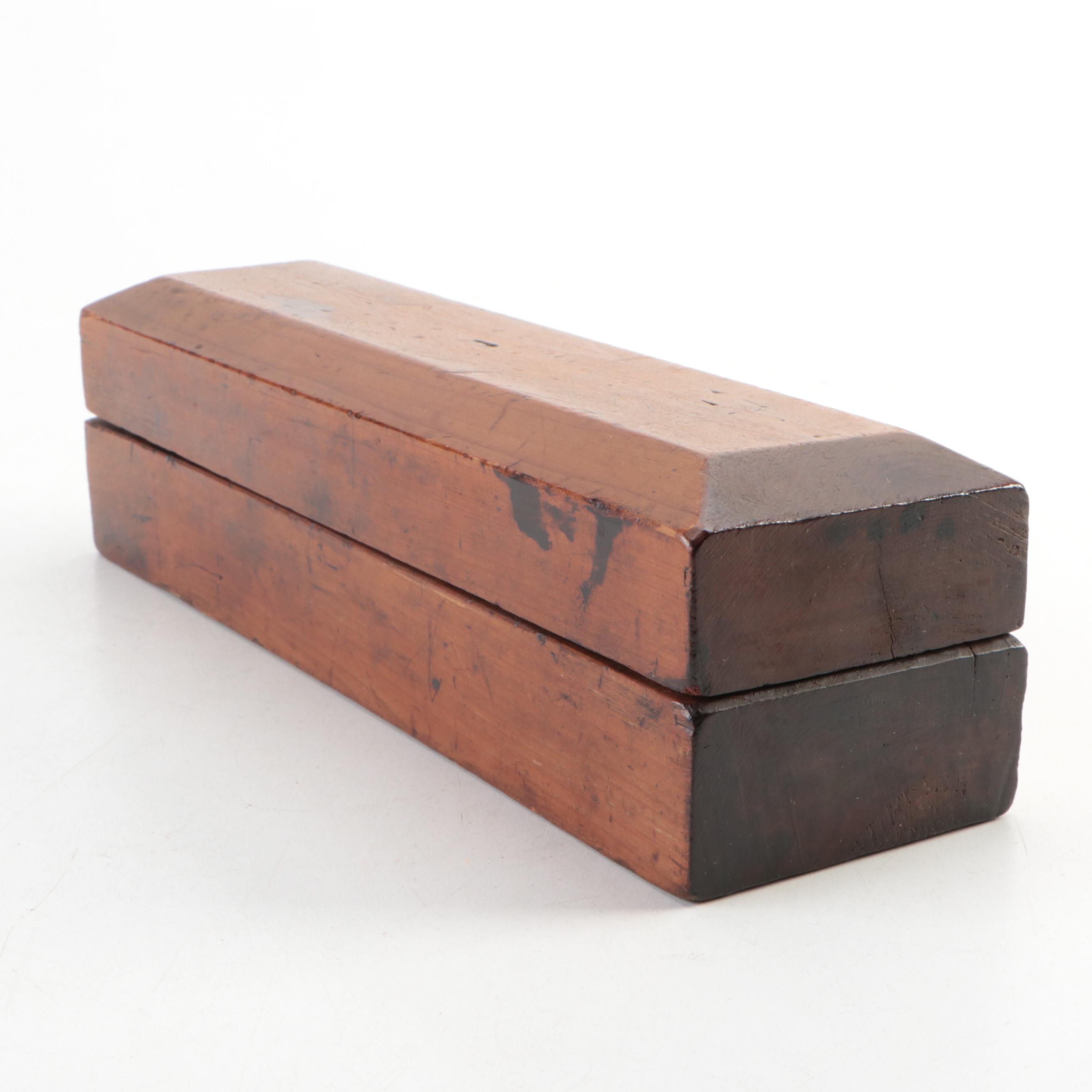 Wooden Clipboard with Music Box and Other Decor, Early to Mid-20th Century